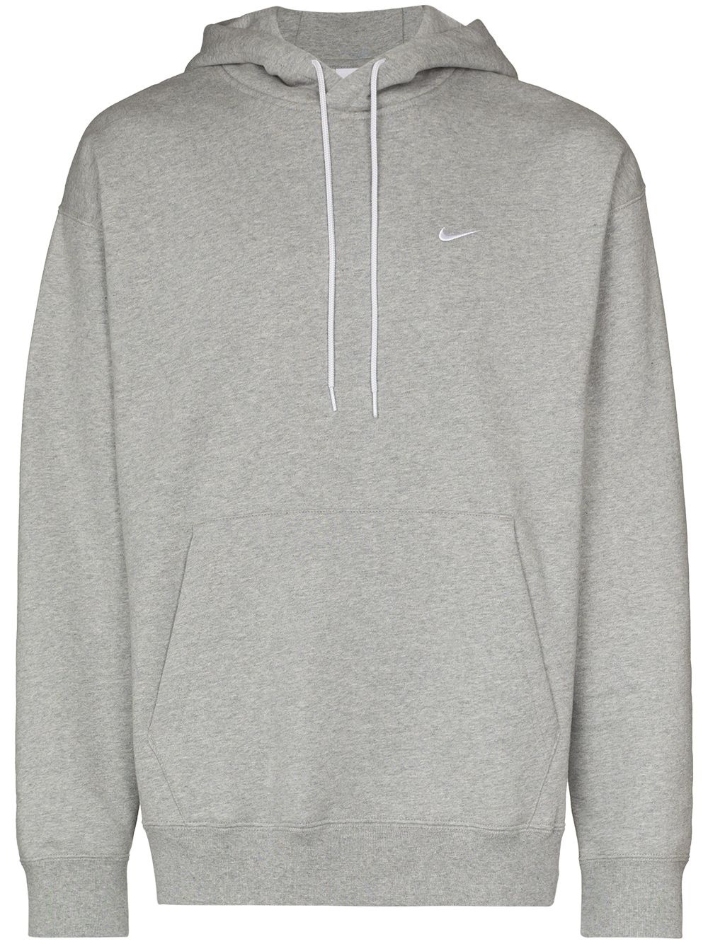 Swoosh logo drawstring hoodie - 1