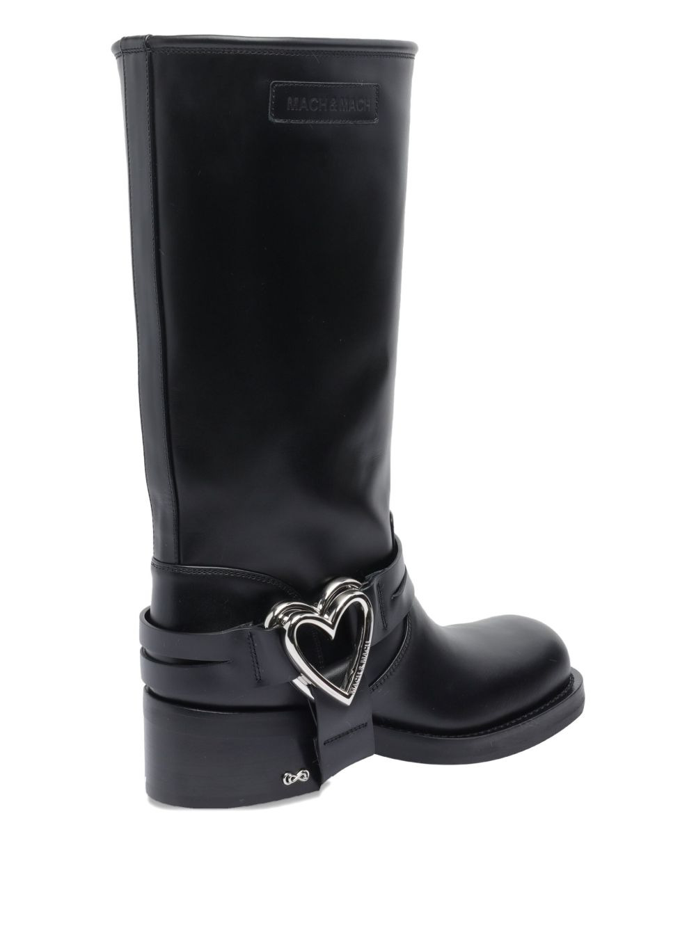 50mm Double Heart leather boots - 3