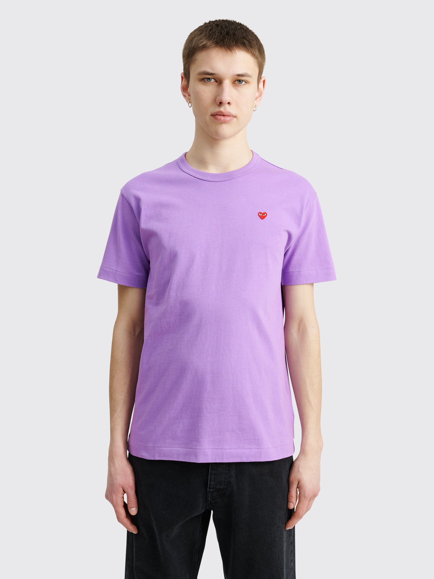 COMME DES GARÇONS PLAY MINI HEART T-SHIRT PURPLE - 2