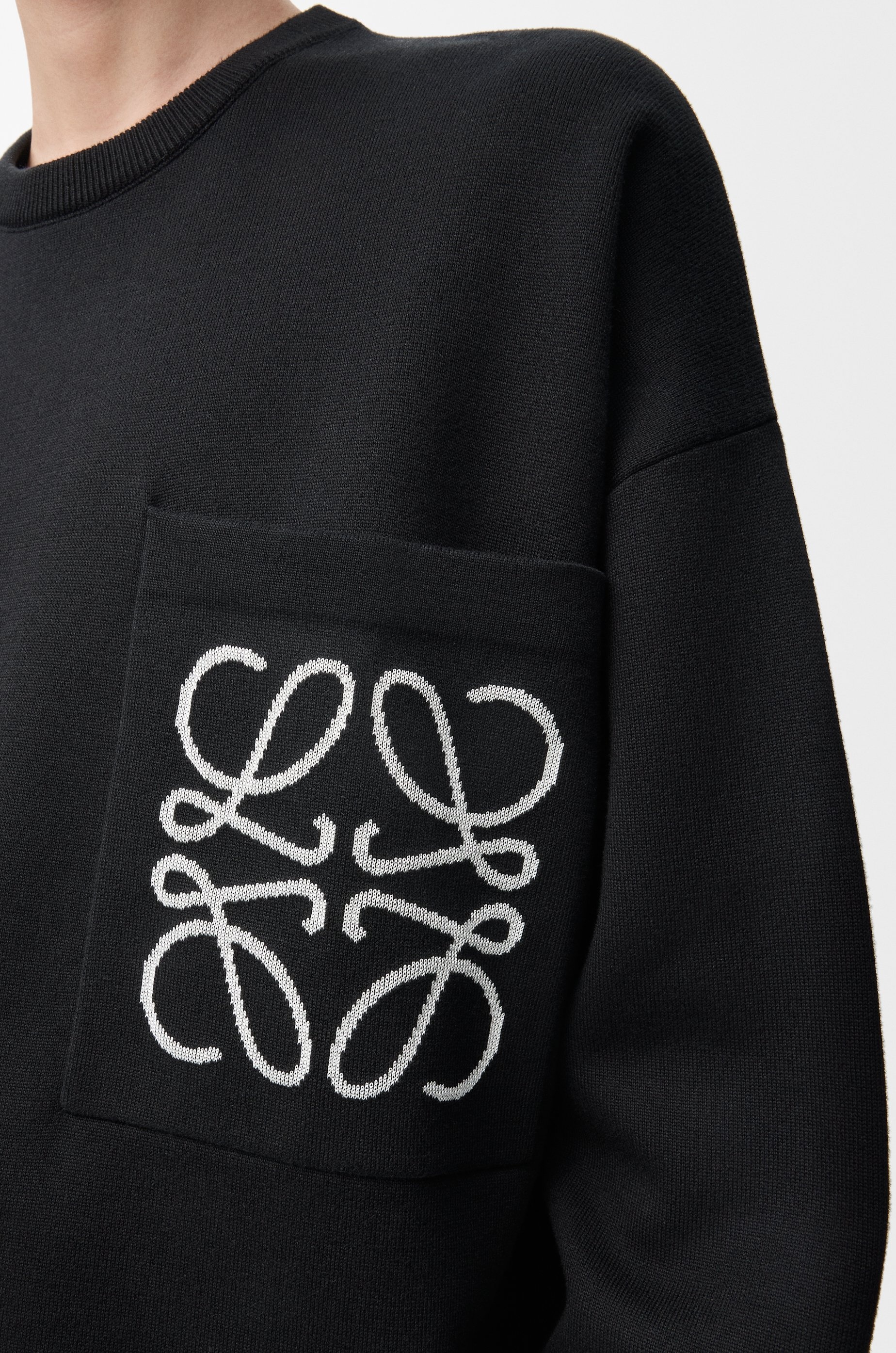 Anagram pocket sweater in cotton blend - 5