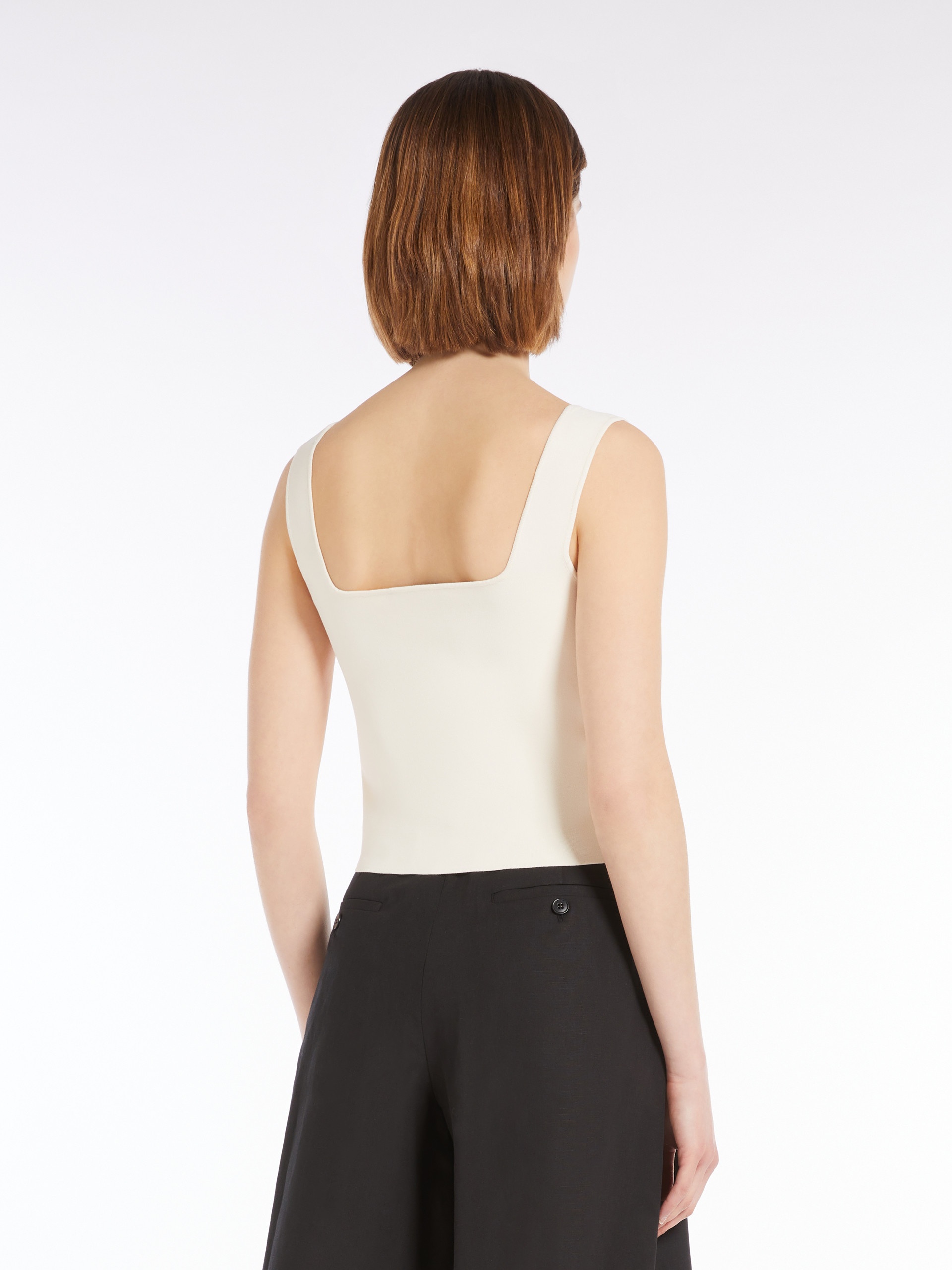 PILADE Jacquard viscose crop top - 4