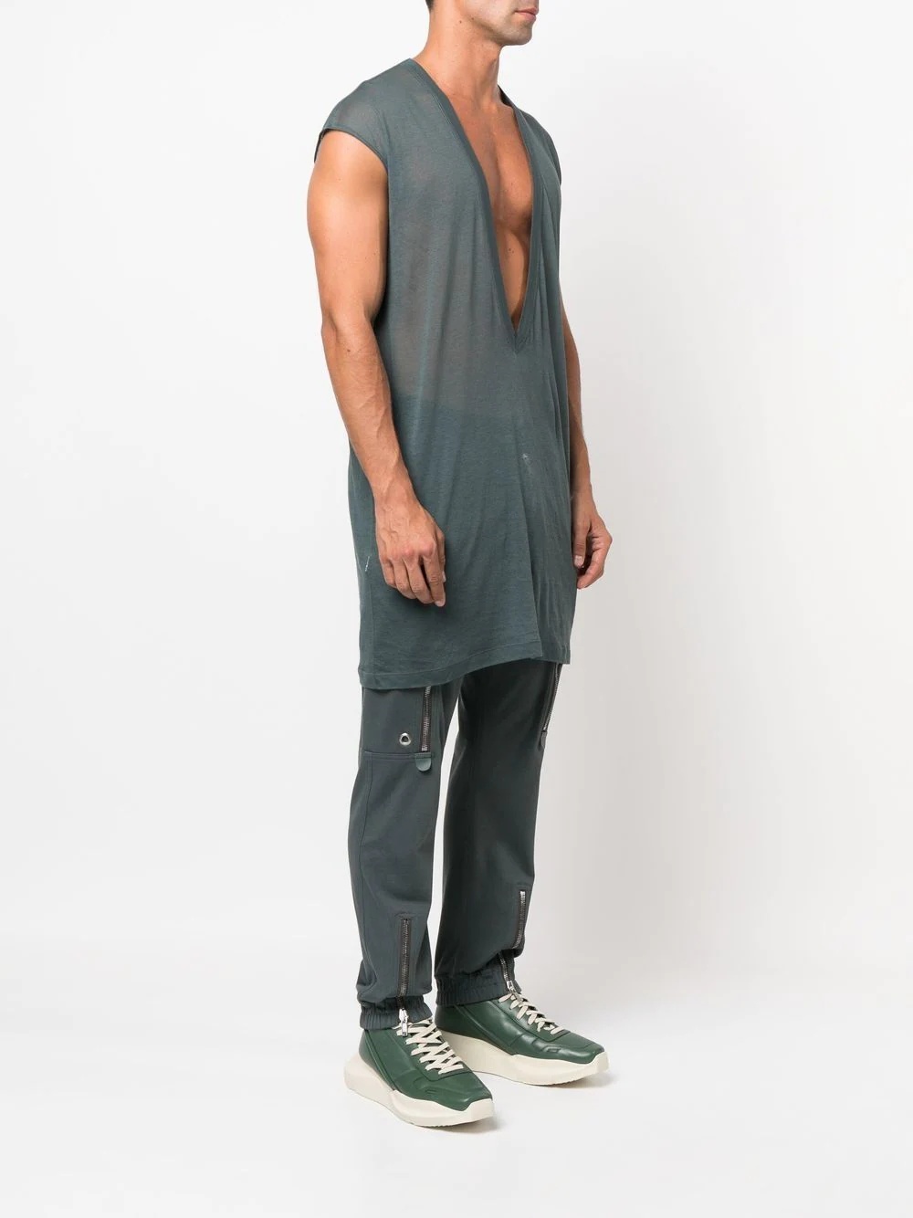 Rick Owens Dylan V-neck tank top | farfetch | REVERSIBLE