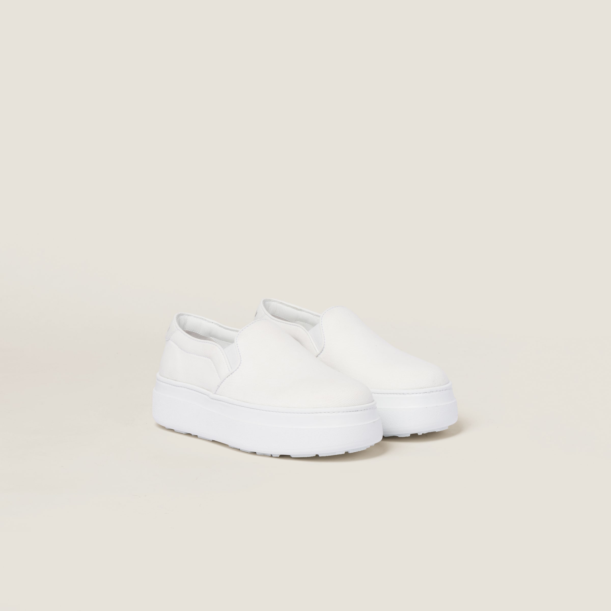Washed cotton drill sneakers - 1