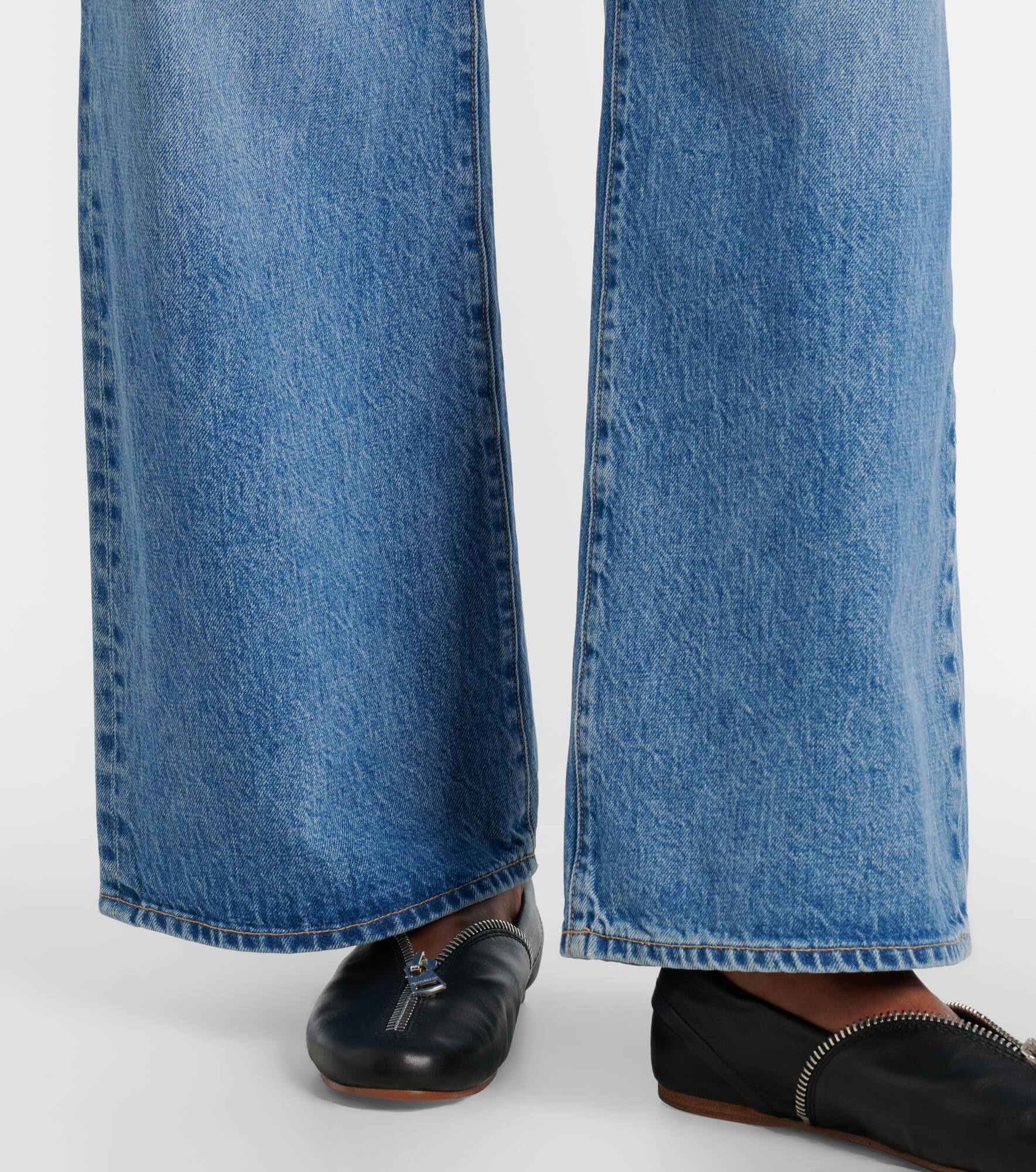 Selena mid-rise wide-leg jeans - 5