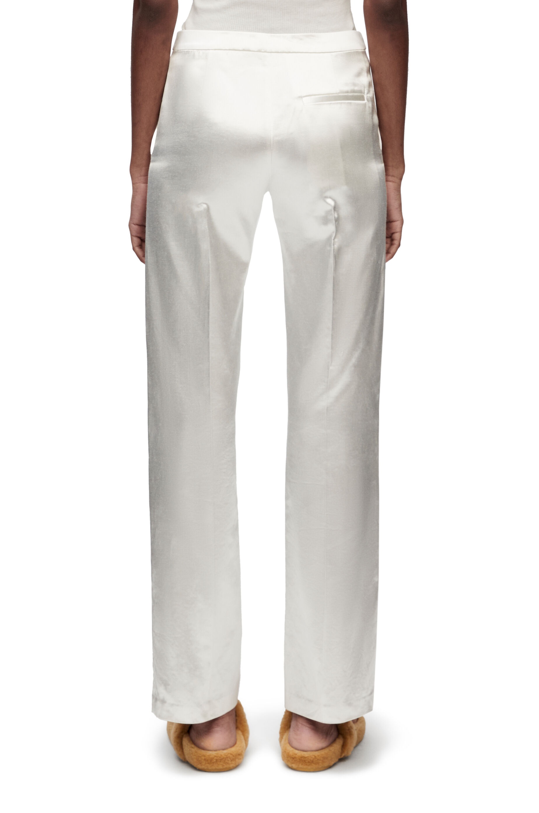 Tailored trousers in cotton satin - 4