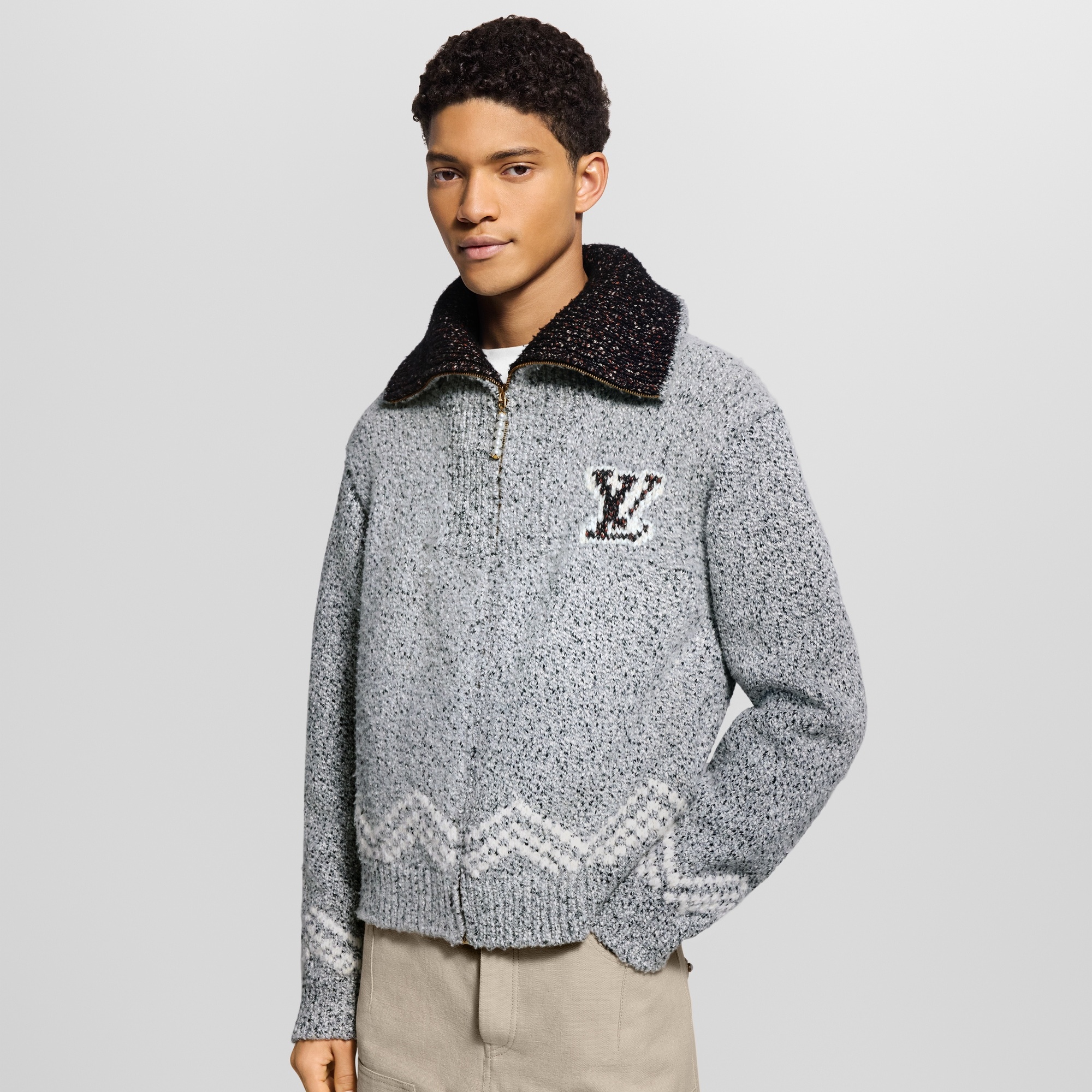 Zippered Knitted Blouson - 2