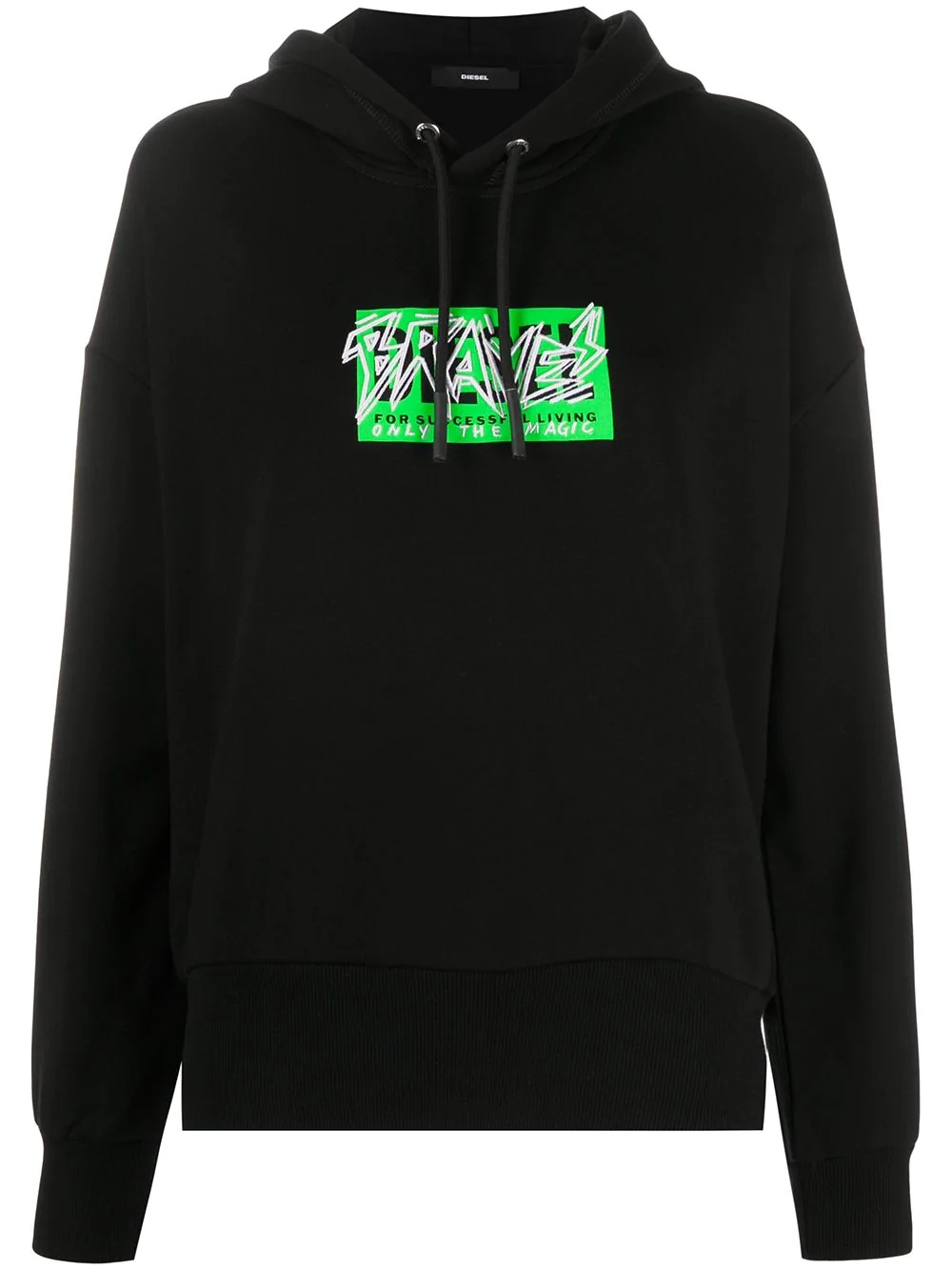 logo print hoodie - 1