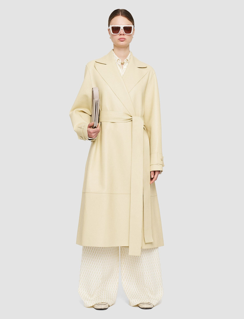 JOSEPH Bonded Leather Courty Coat outlook