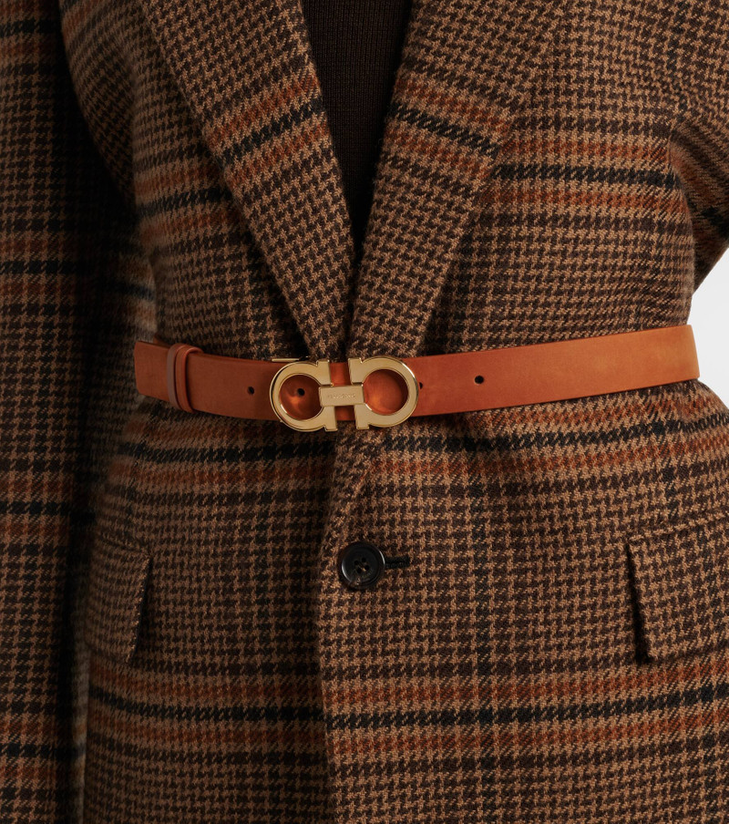 FERRAGAMO Gancio Mediterraneo leather belt outlook