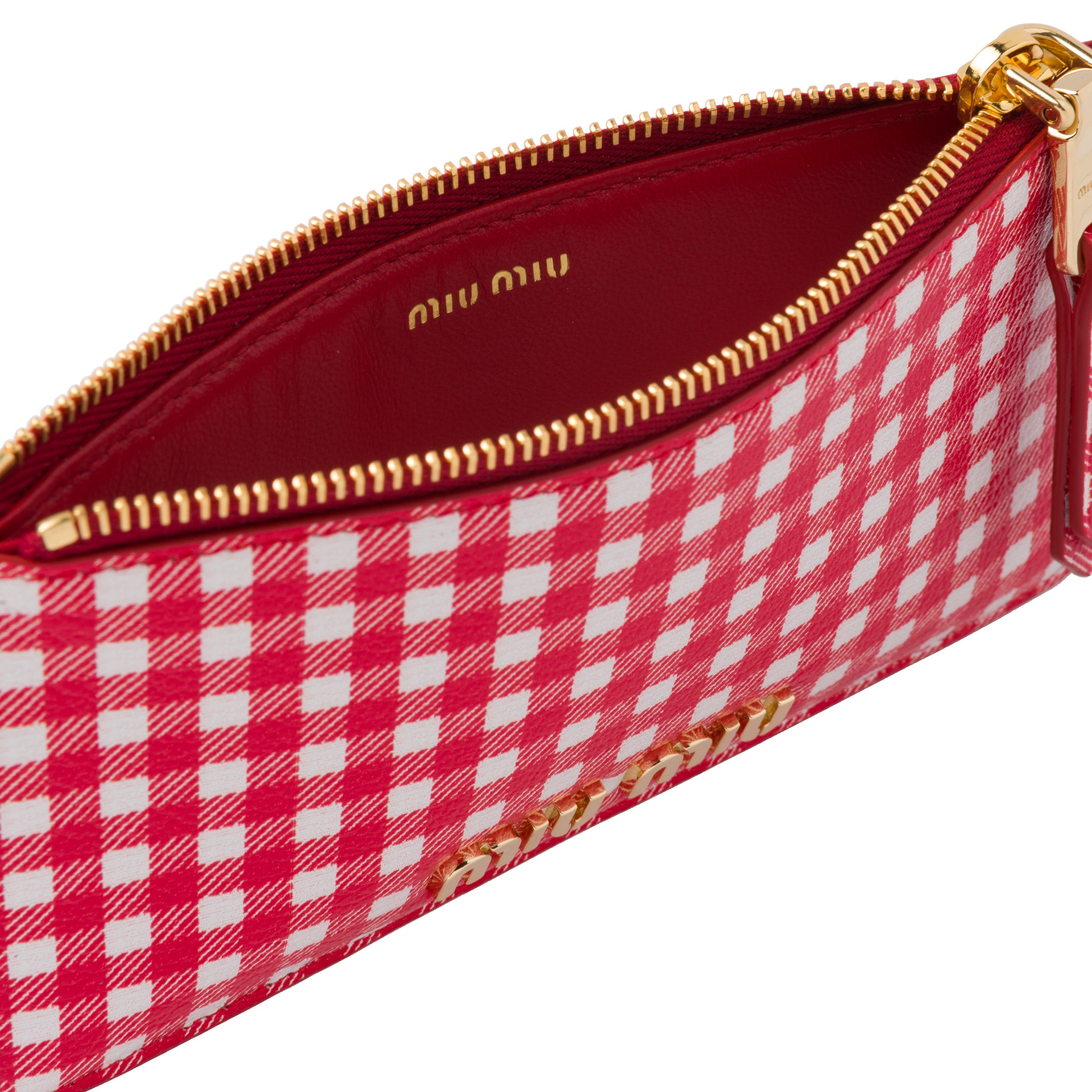 Printed Madras leather envelope wallet - 5