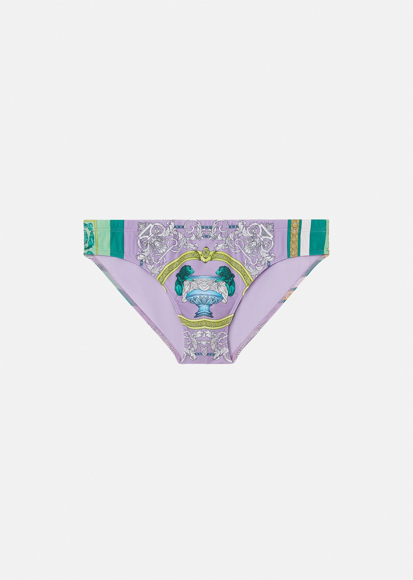 Barocco Mosaic Print Swim Briefs - 1