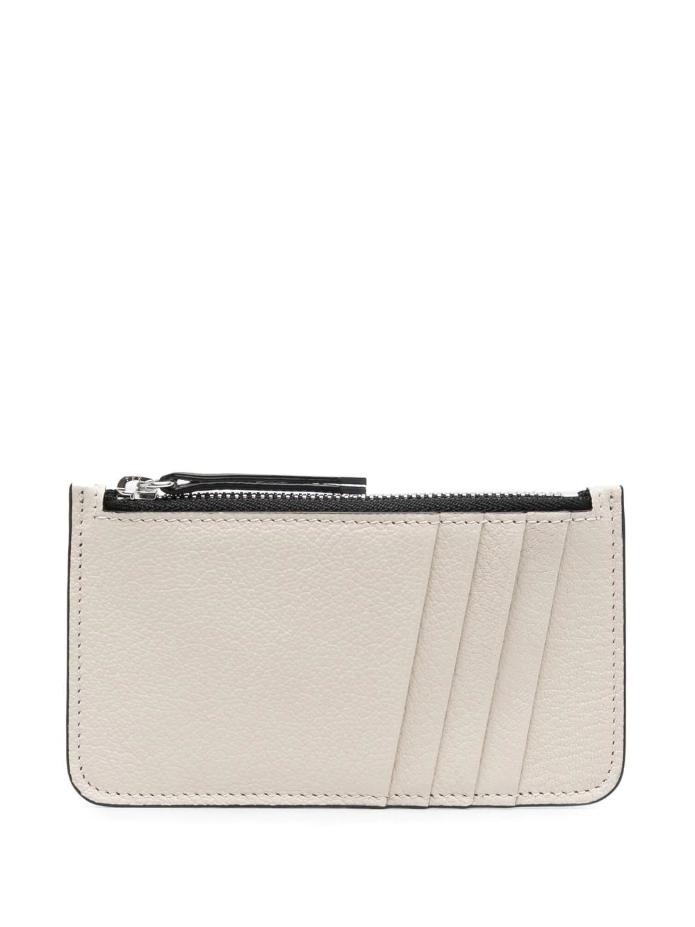 four-stitch leather zipped wallet - 1