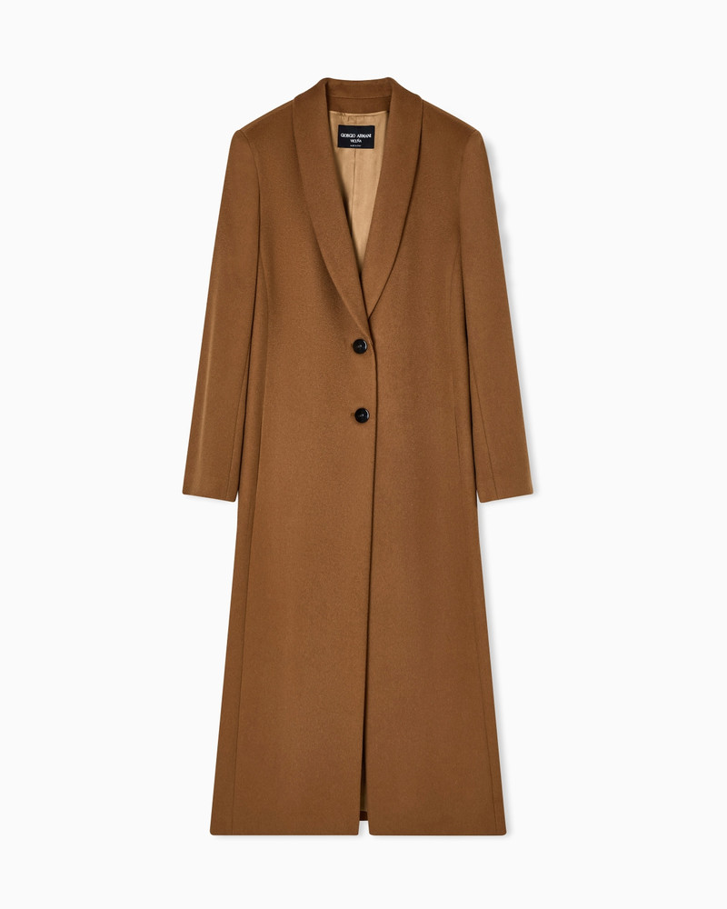 LONG SINGLE-BREASTED COAT IN VICUÑA WOOL 1