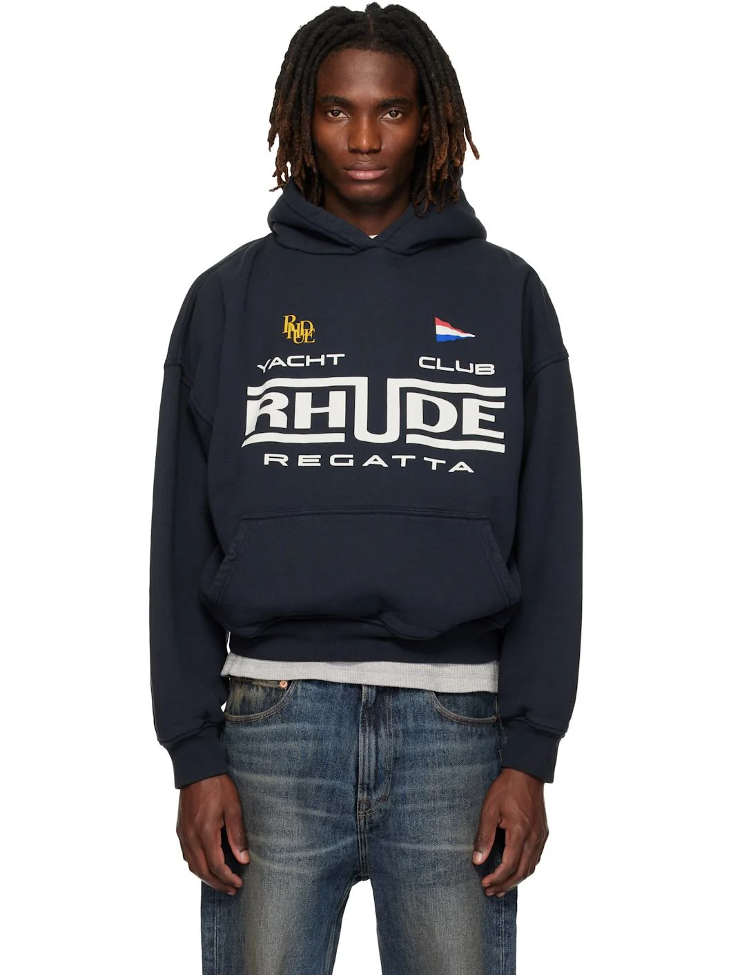 Black 'Rhude Regatta Club' Hoodie - 1