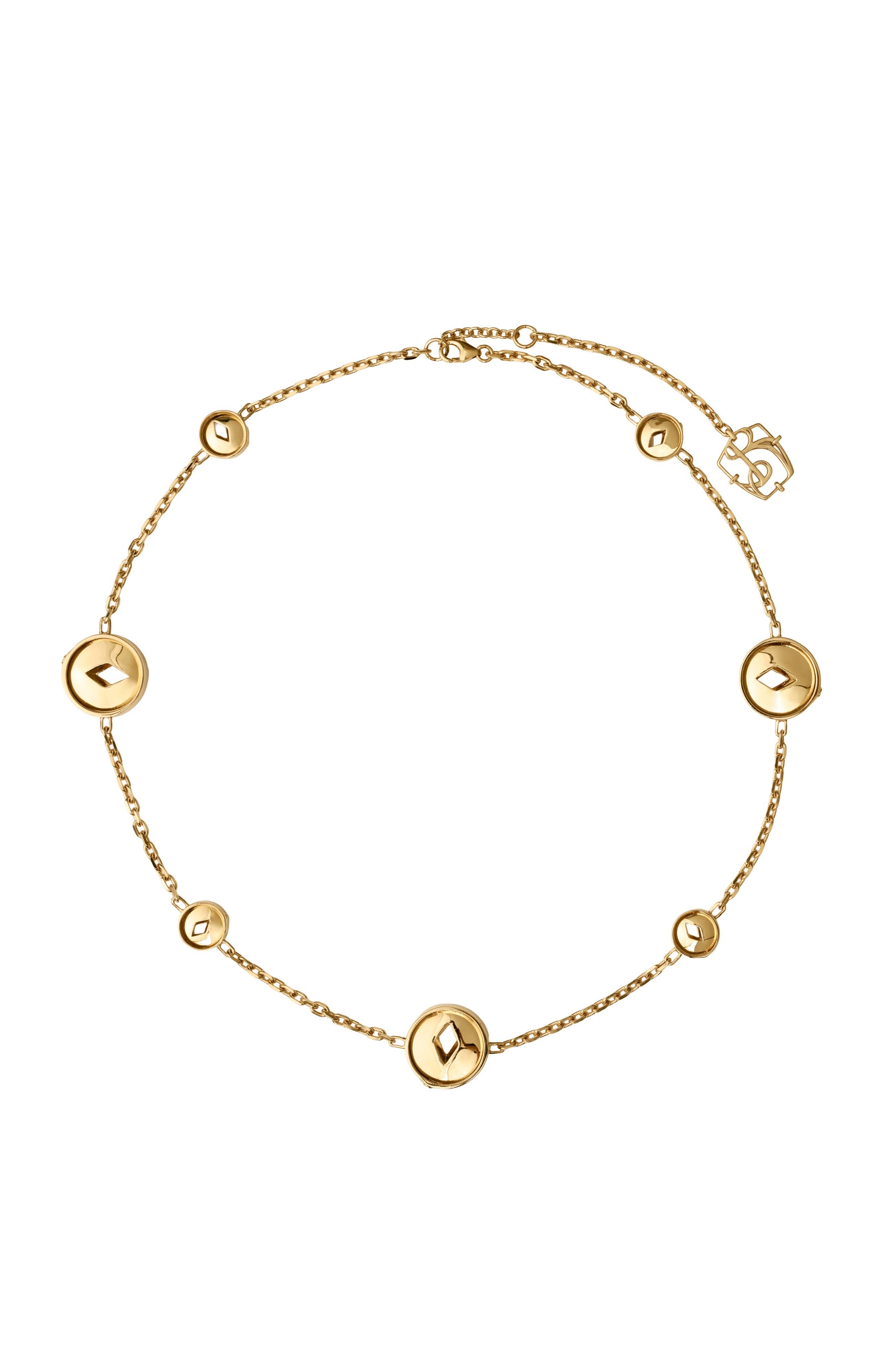 burberry Hollow Medallion Necklace in Gold at Nordstrom - 1