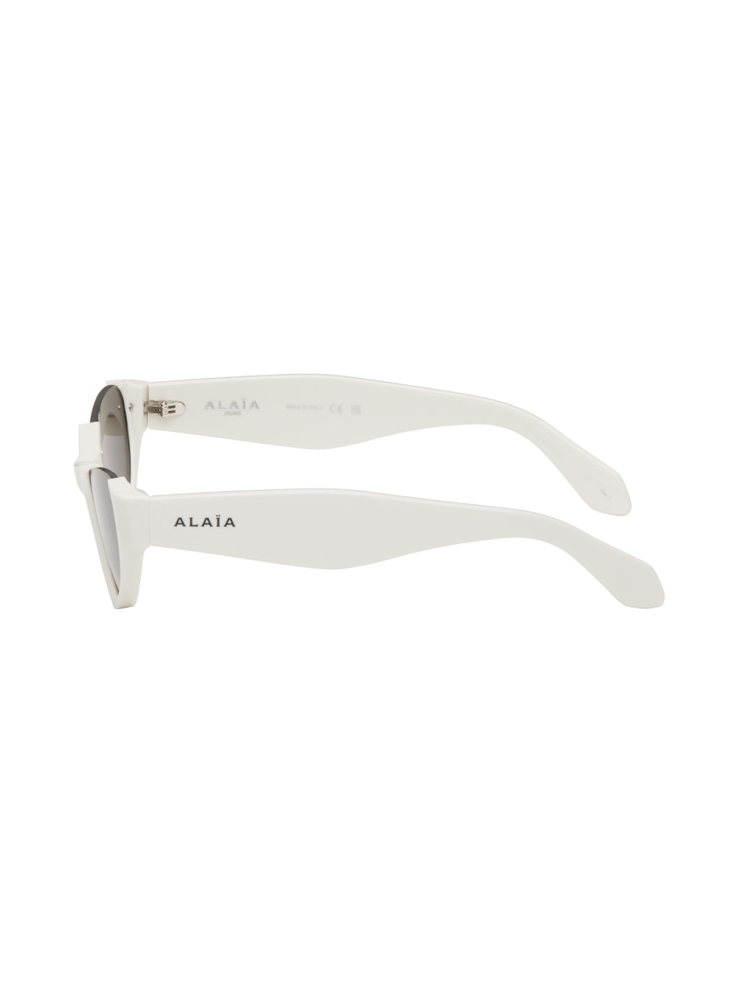 White Cat-Eye Sunglasses - 3