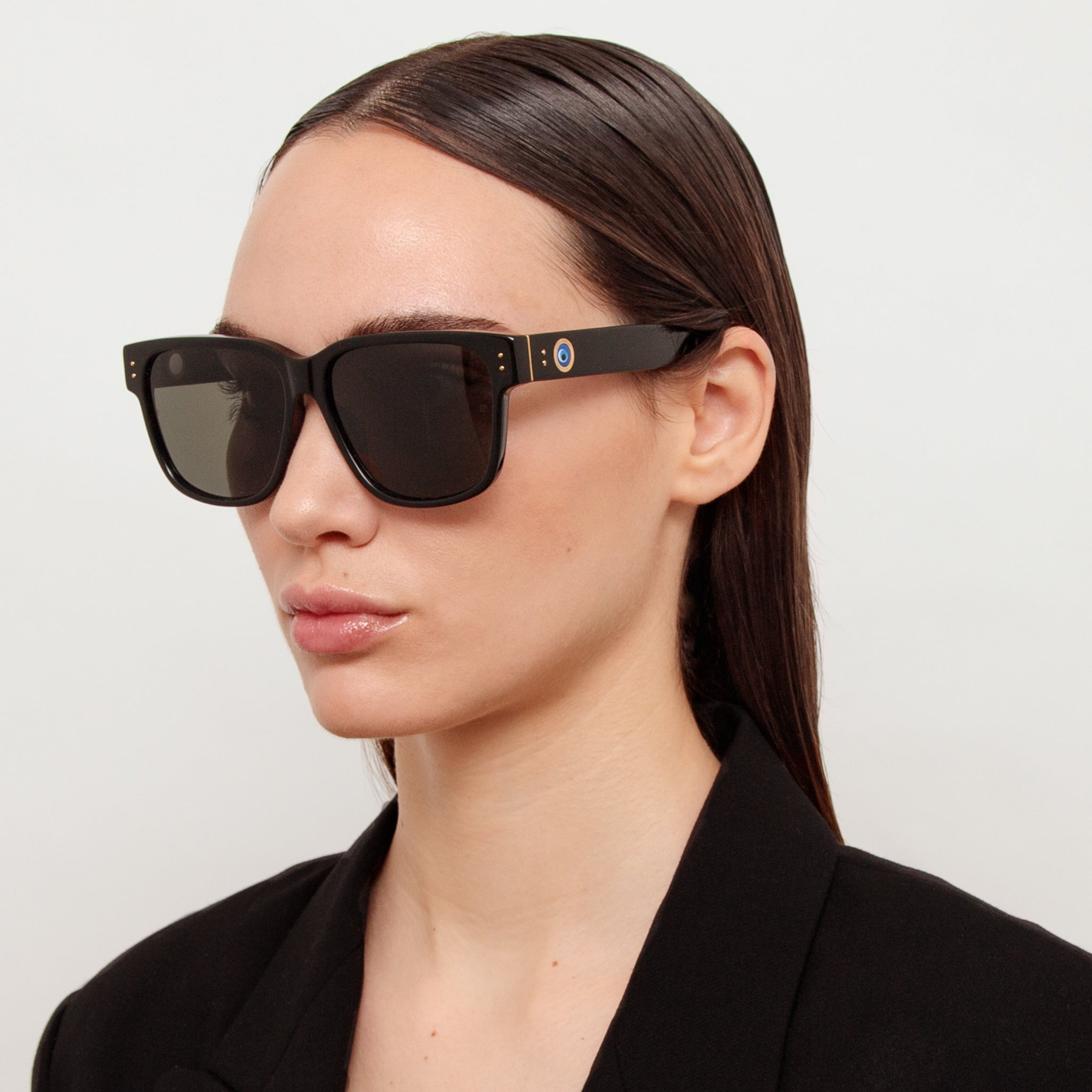 Perry Sunglasses in Black and Grey - 5