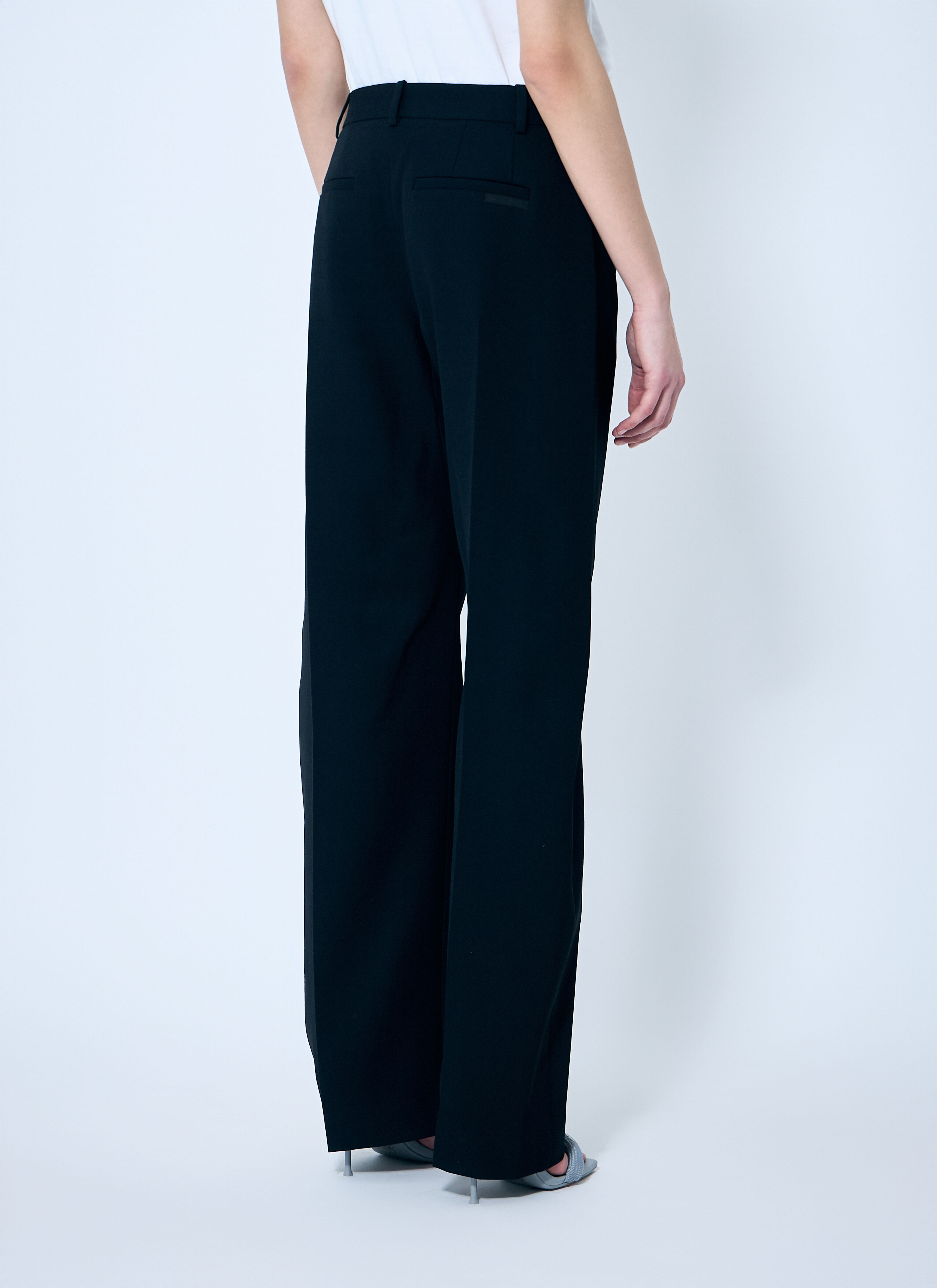 Bowed Leg Mid Rise Pants - 4