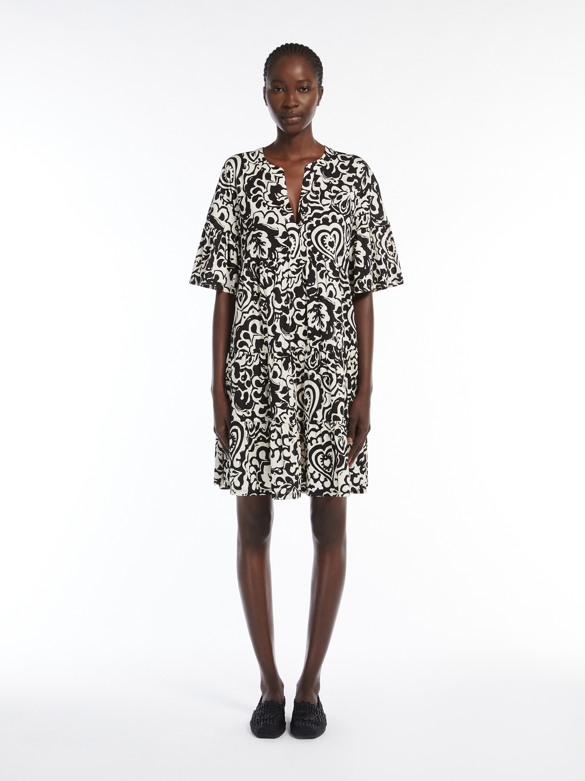 ELY Short dress in patterned jersey - 3