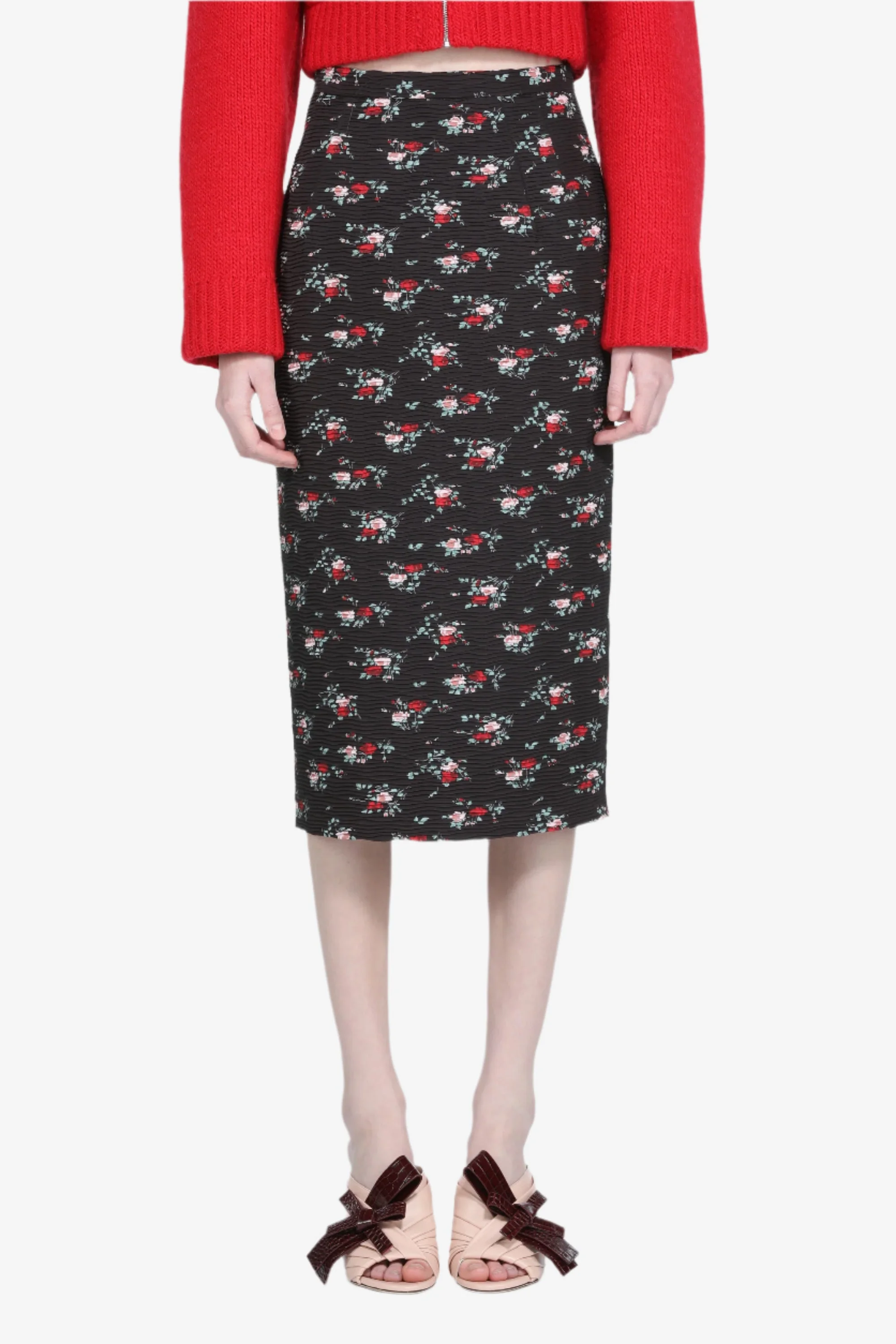 PENCIL SKIRT WITH FLORAL PRINT - 1