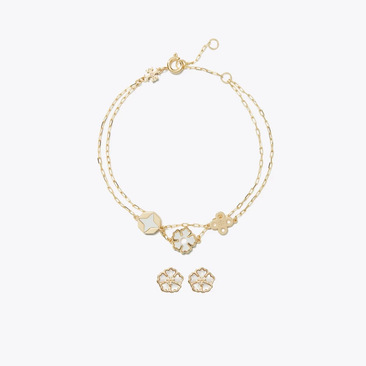 Forget Me Not Bracelet and Earrings Gift Set - 1