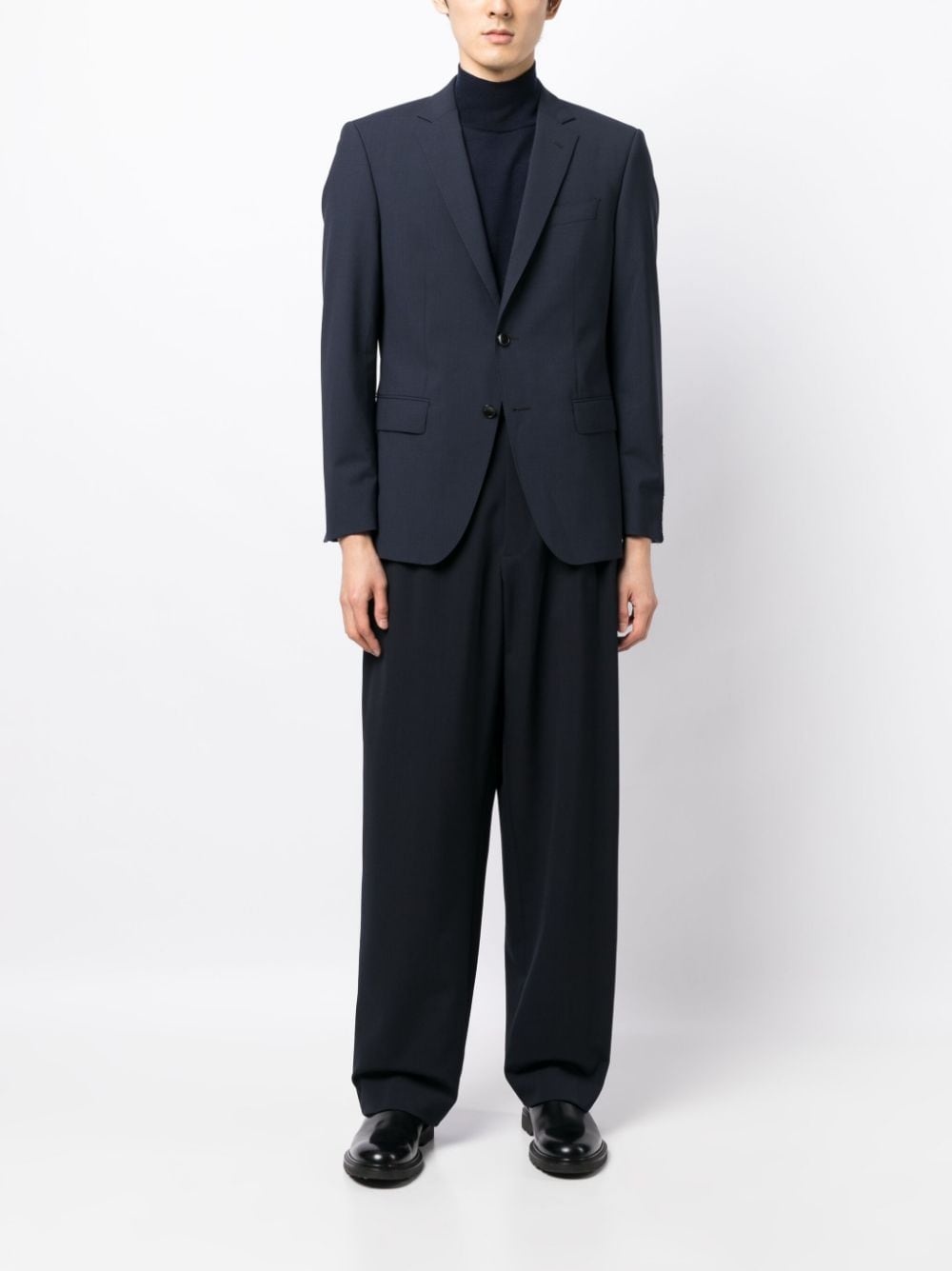 notched-lapels single-breasted blazer - 2