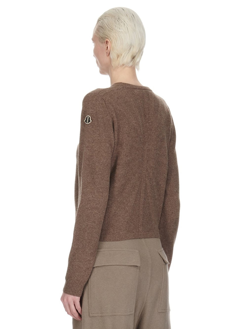 Moncler + Rick Owens Gray Biker Level Round Neck Sweater 3