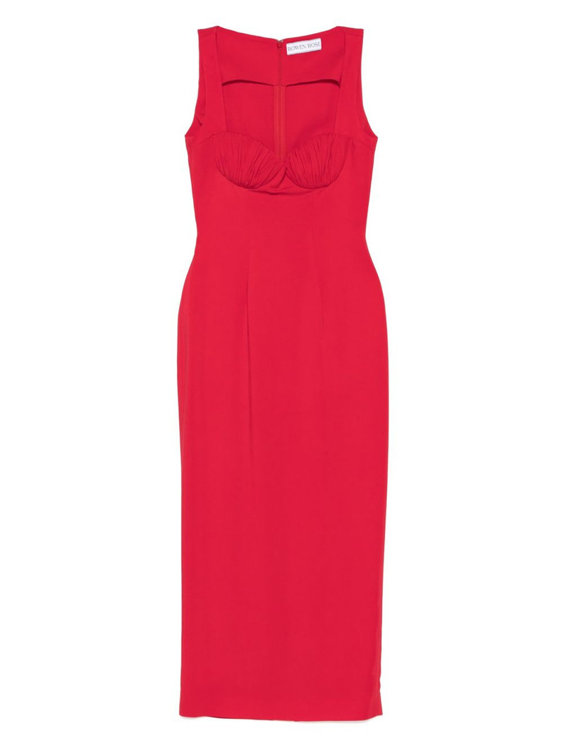 gathered-detail maxi dress 1