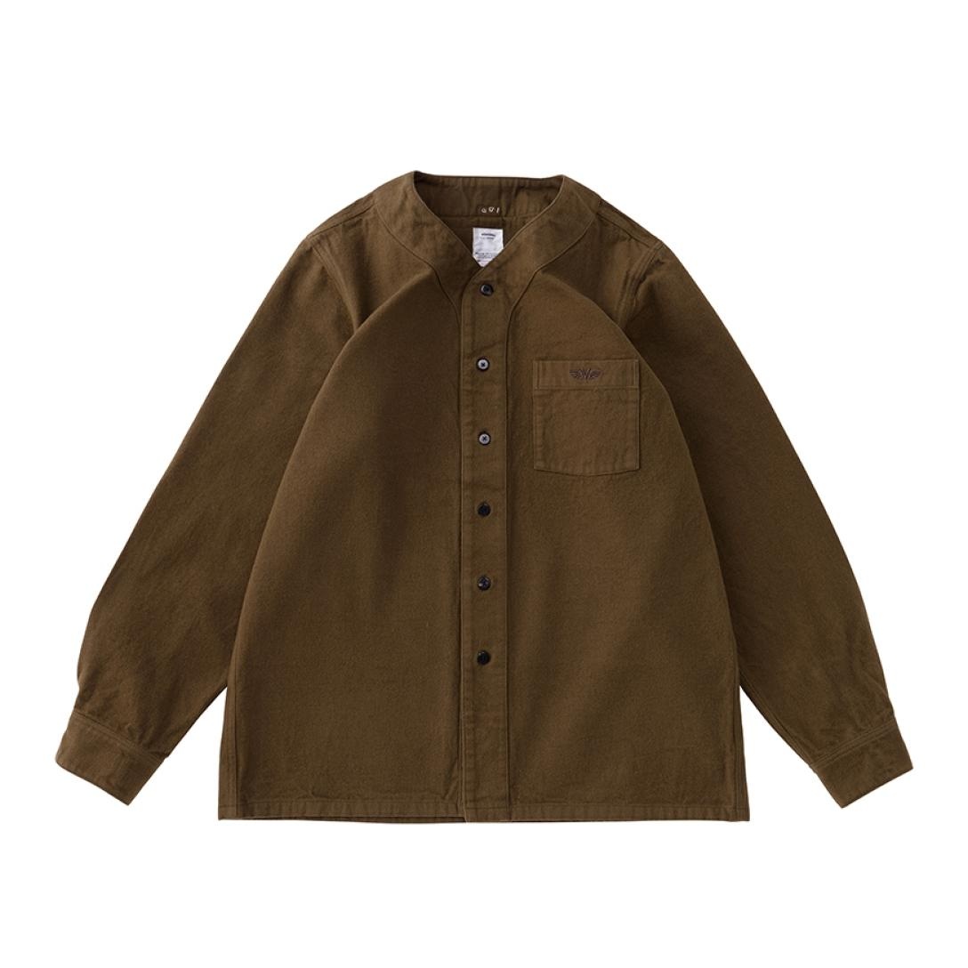 FREE EDGE SHIRT BASEBALL COLLAR KHAKI - 1