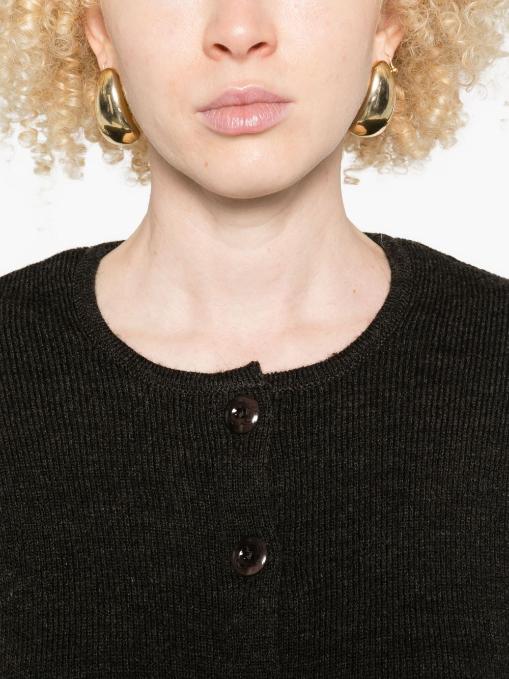 button-front cardigan - 5
