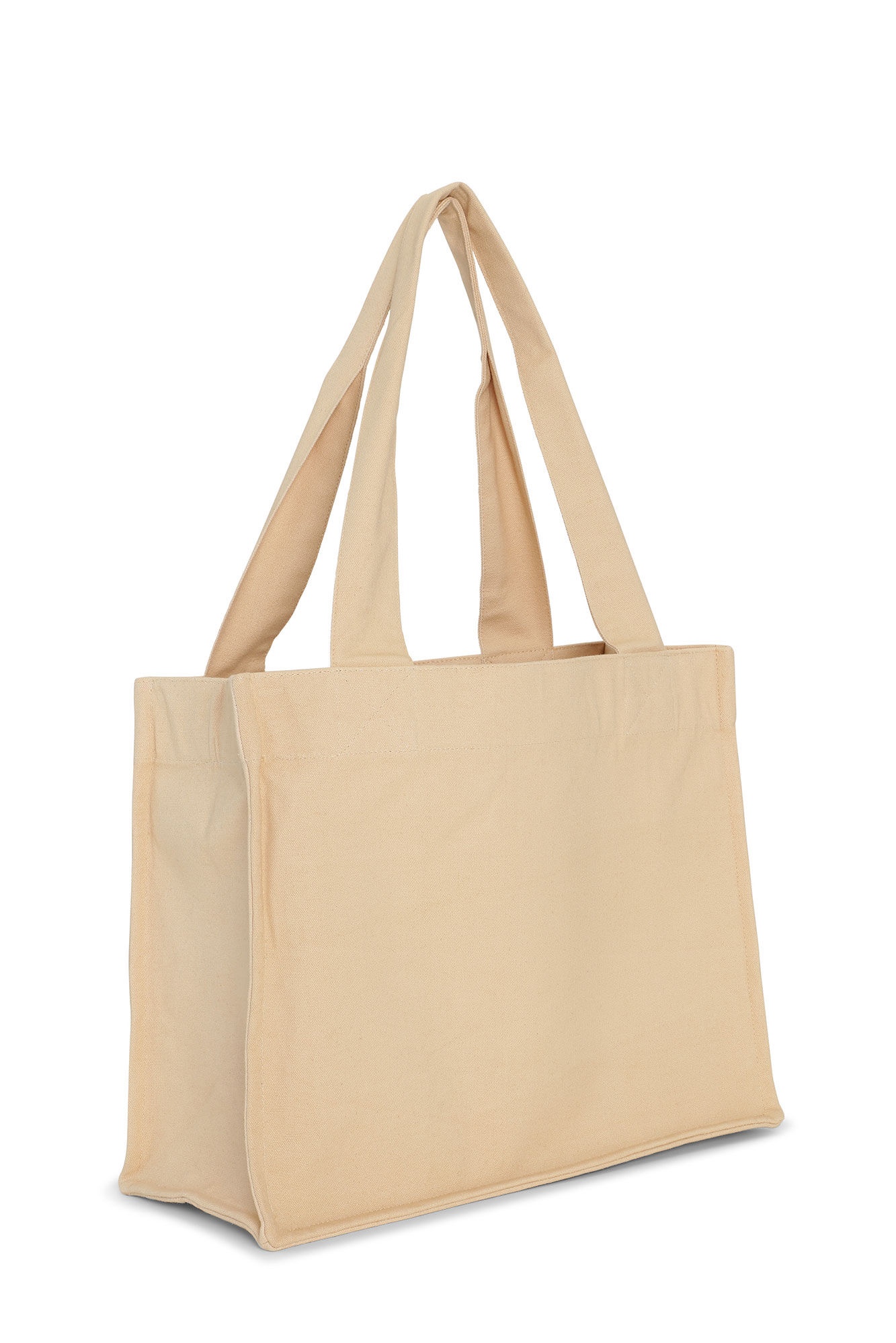 CREAM LARGE CANVAS TOTE BAG - 2