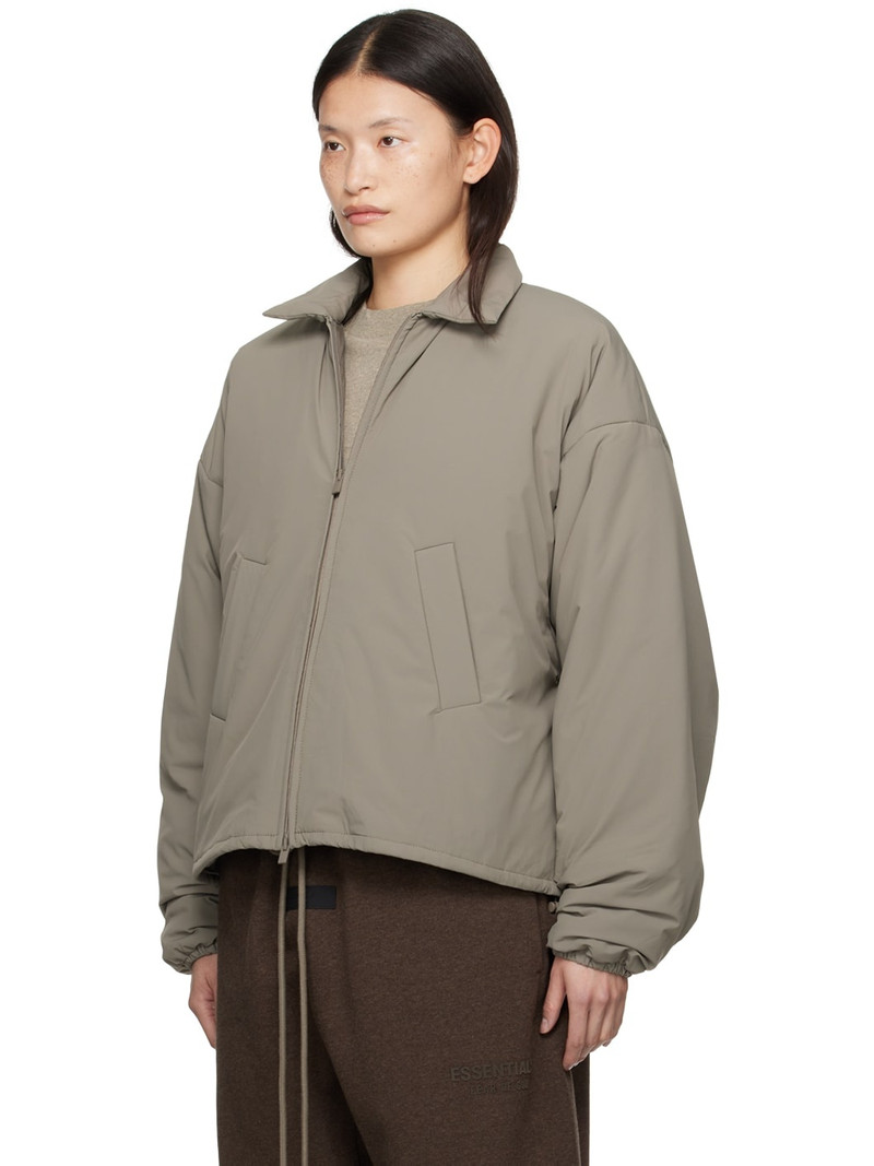 ESSENTIALS Gray Padded Bomber Jacket outlook