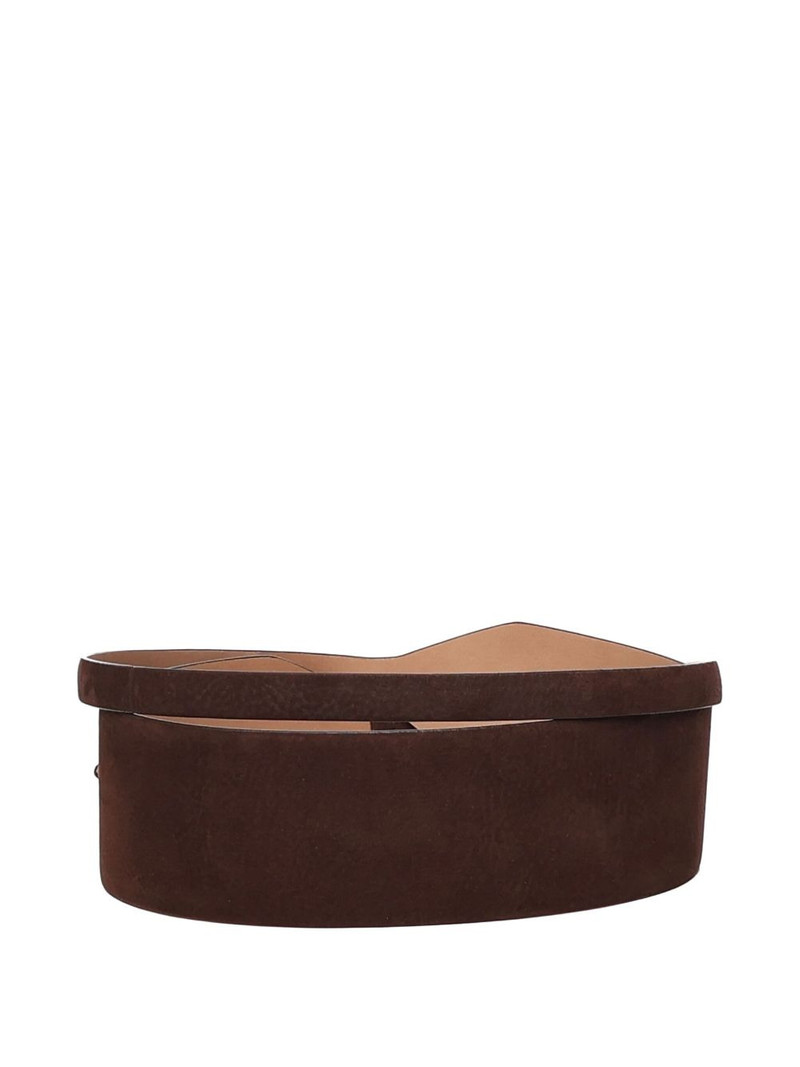 Alaïa ring-buckle leather belt outlook