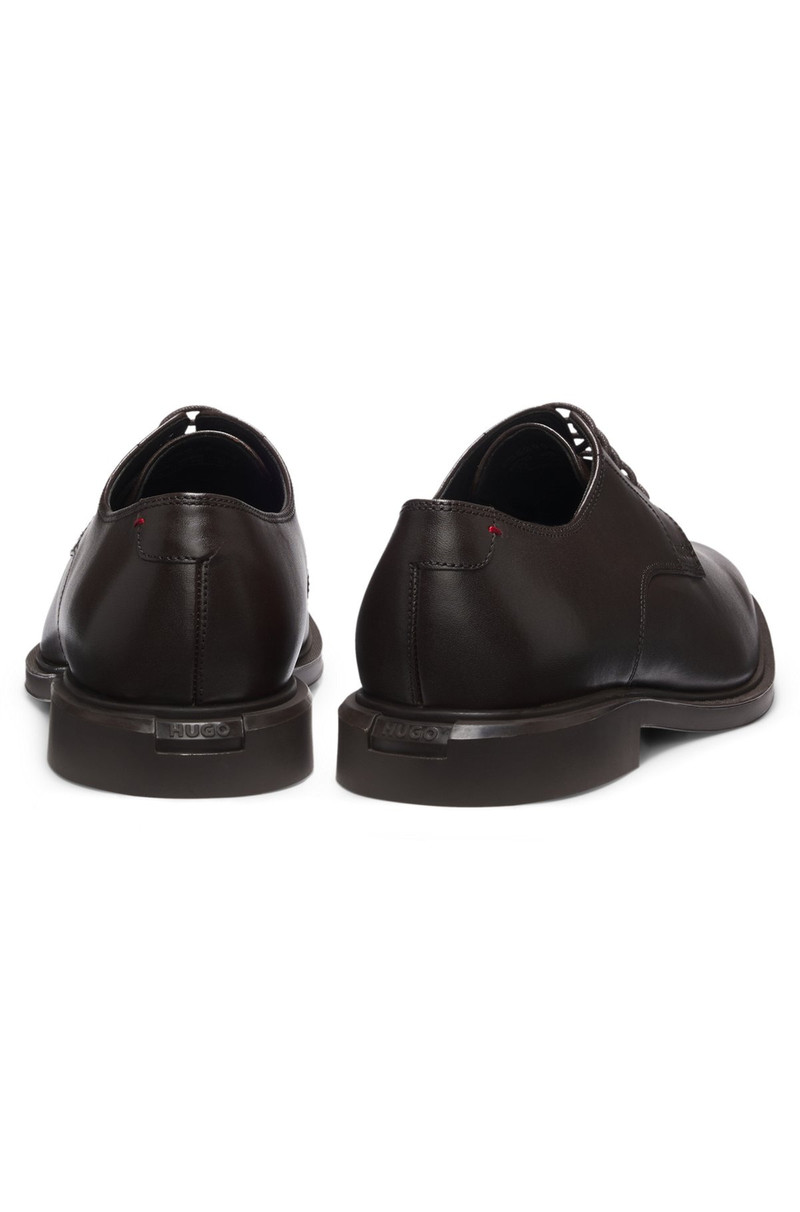 EMBOSSED-LOGO DERBY SHOES IN LEATHER 5