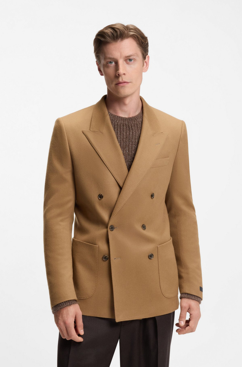 BECKHAM X BOSS DOUBLE-BREASTED SUIT JACKET IN WOOL AND CASHMERE 2