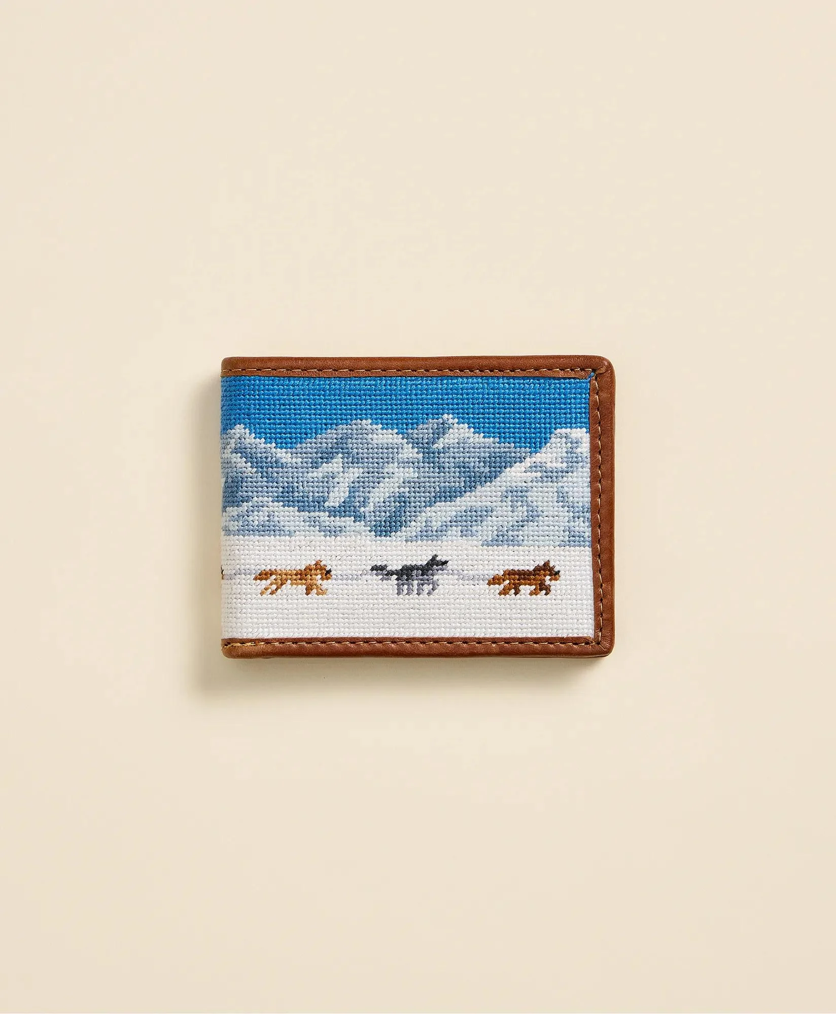 Smathers & Branson Needlepoint Dog Sledding Wallet - 1