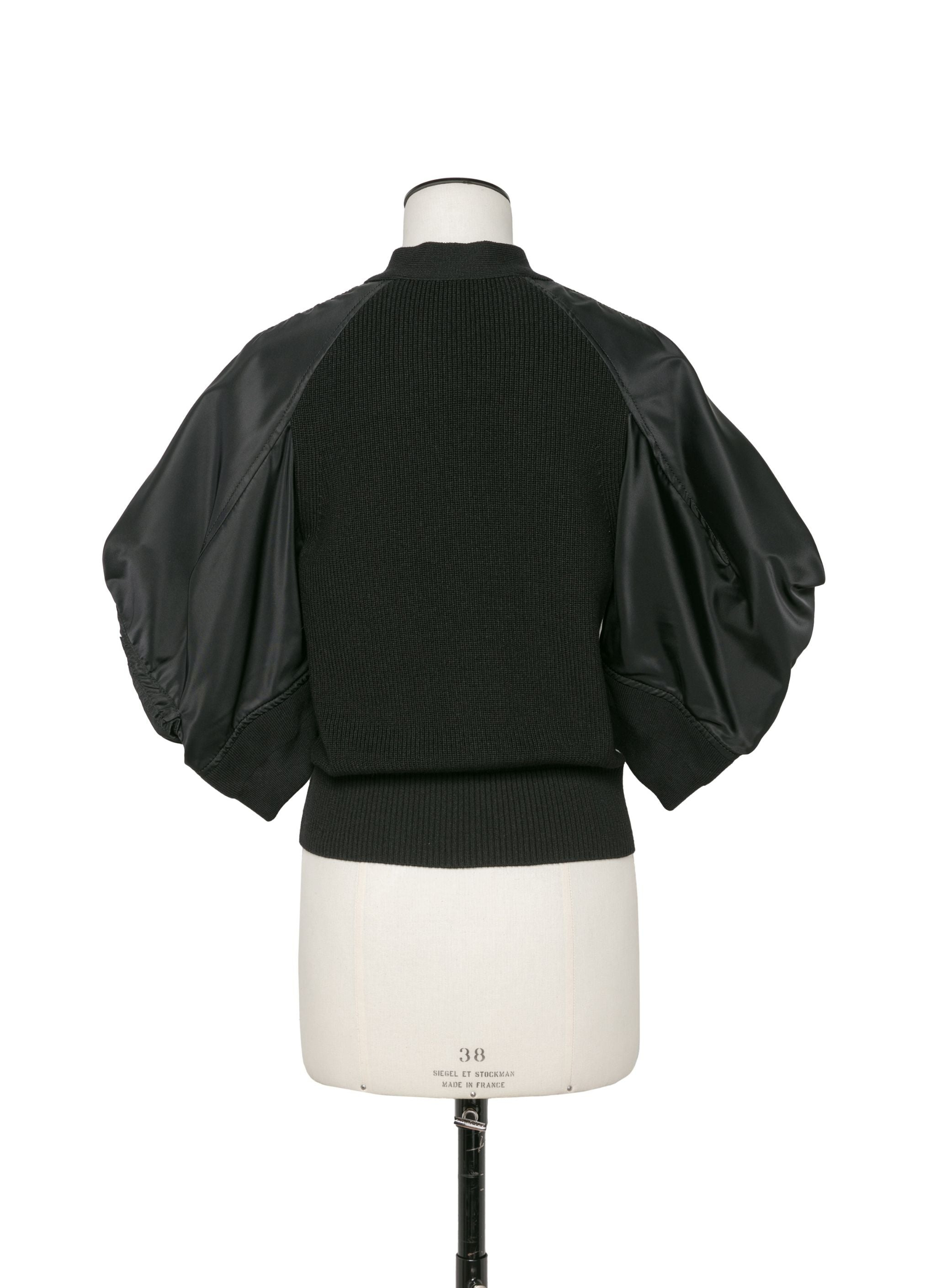 Nylon Twill x Knit Cardigan - 3