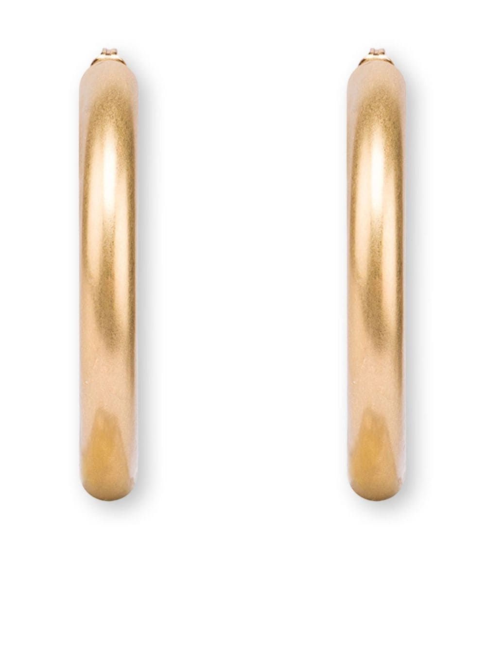 polished hoop earrings - 3