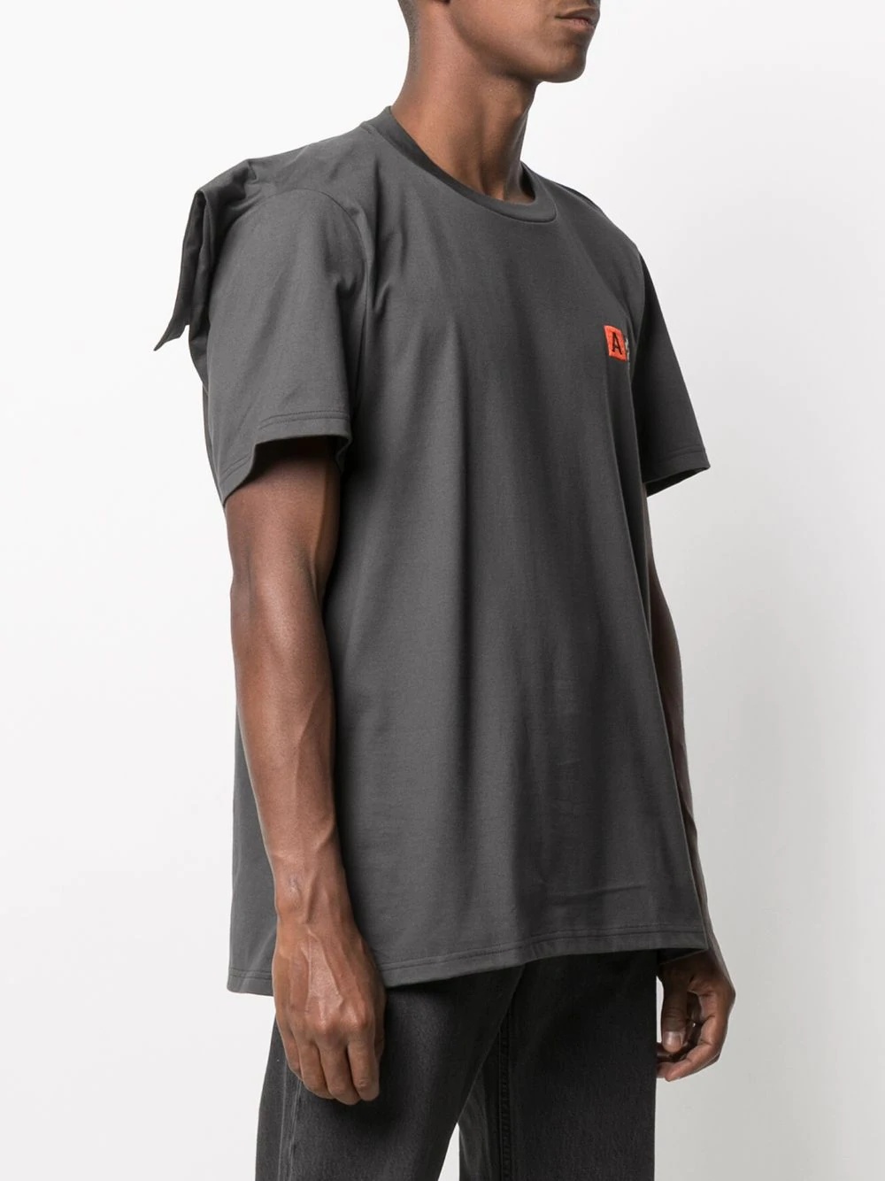 folded-edge crew-neck T-shirt - 4