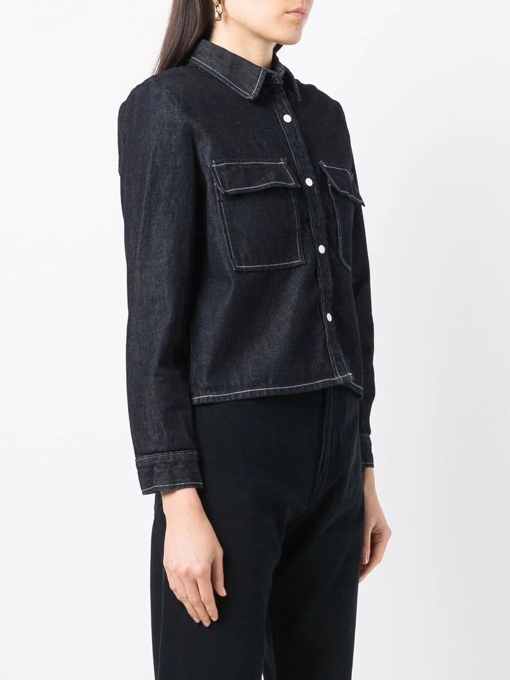 double chest pocket denim shirt - 3