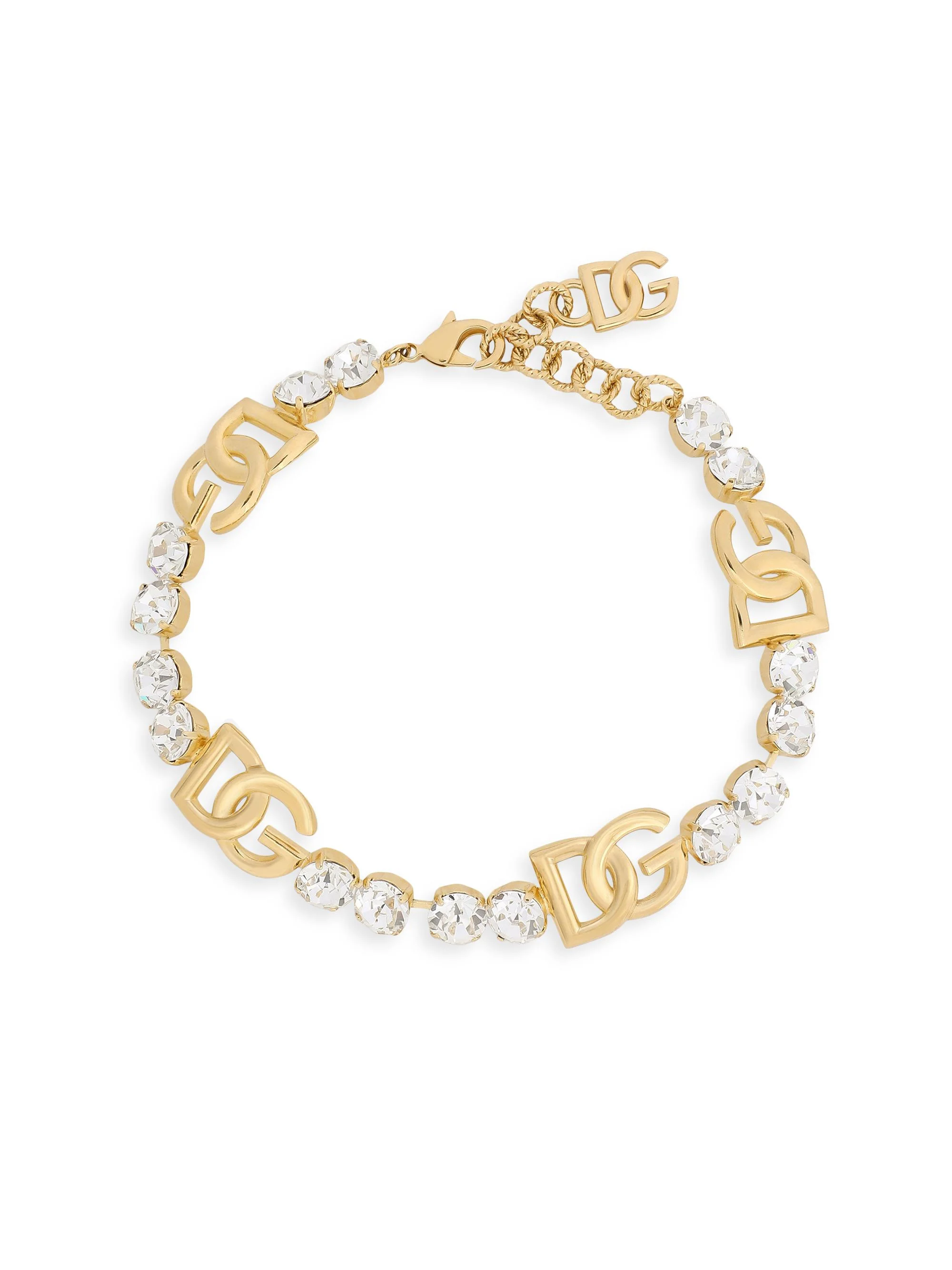 Women's Goldtone & Glass Crystal Monogram Bracelet - Gold - 1