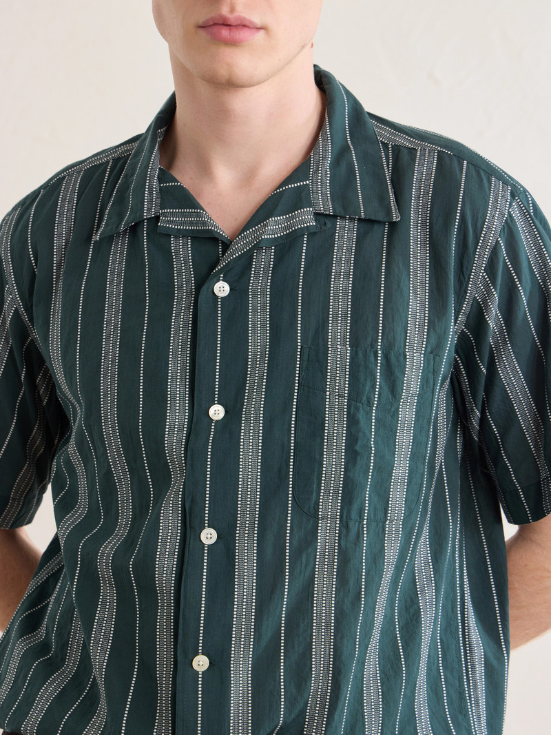 New Palmito MC Camp-Collar Striped Cotton Shirt 5