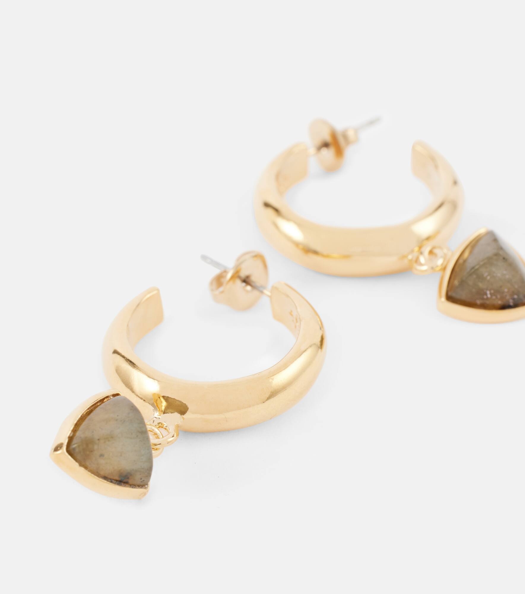 Embellished hoop earrings - 4