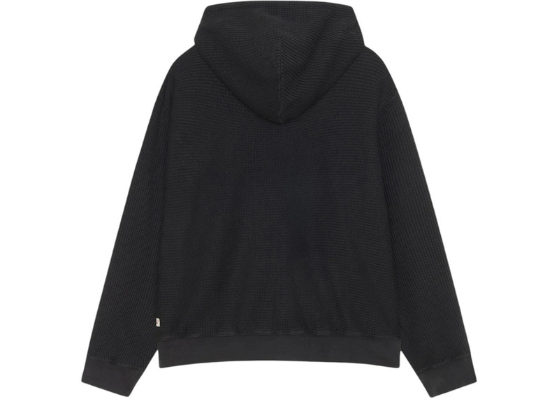 Stüssy Stussy Double Layer Waffle Zip Hoodie Black outlook