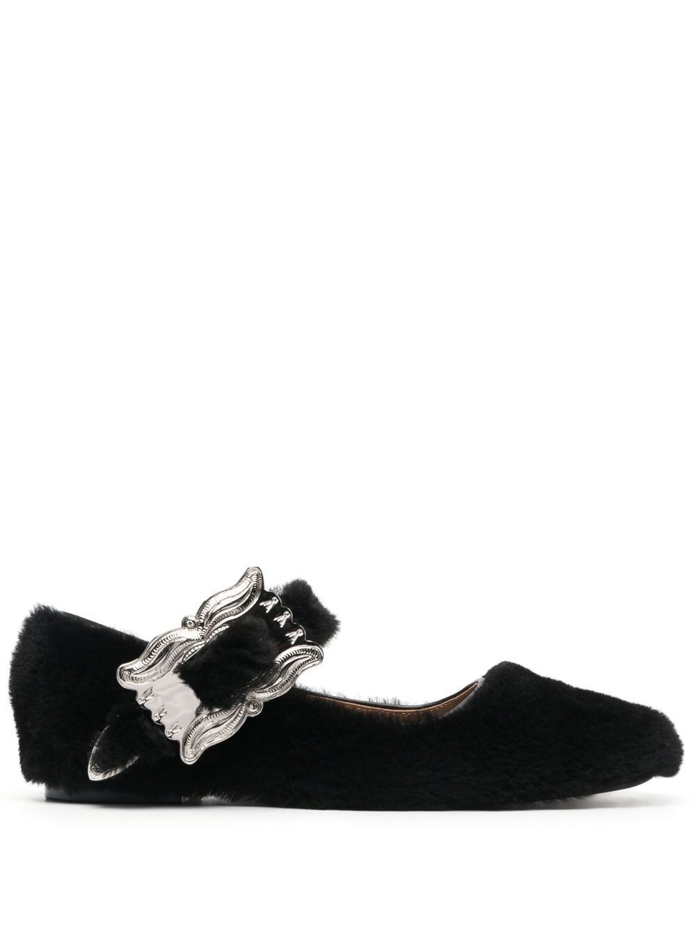 silver-buckle-ballet-flats - 1