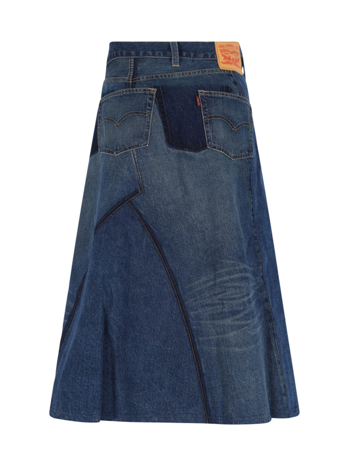 X LEVI'S STRAUSS DENIM LOGO MIDI SKIRT - 2