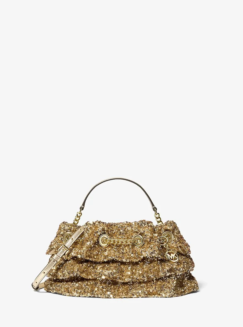 Mina Small Sequin Embellished Convertible Pochette - 1