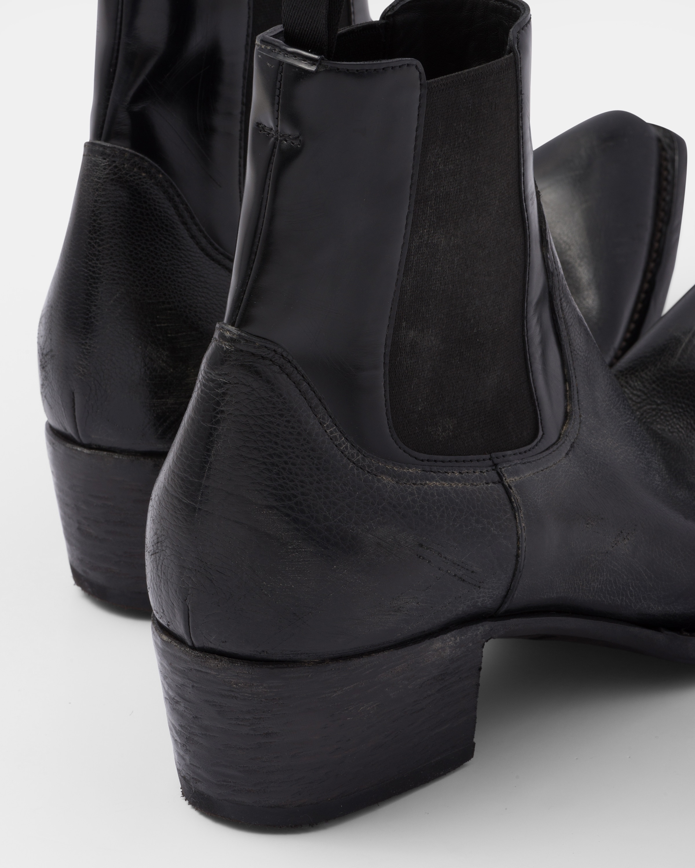 Leather booties - 7