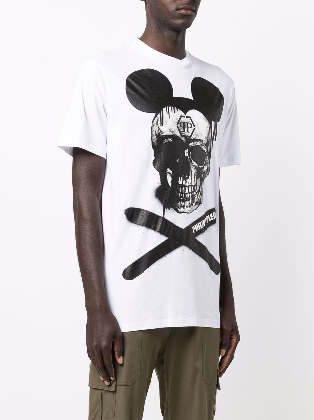 skull-print cotton T-shirt - 4