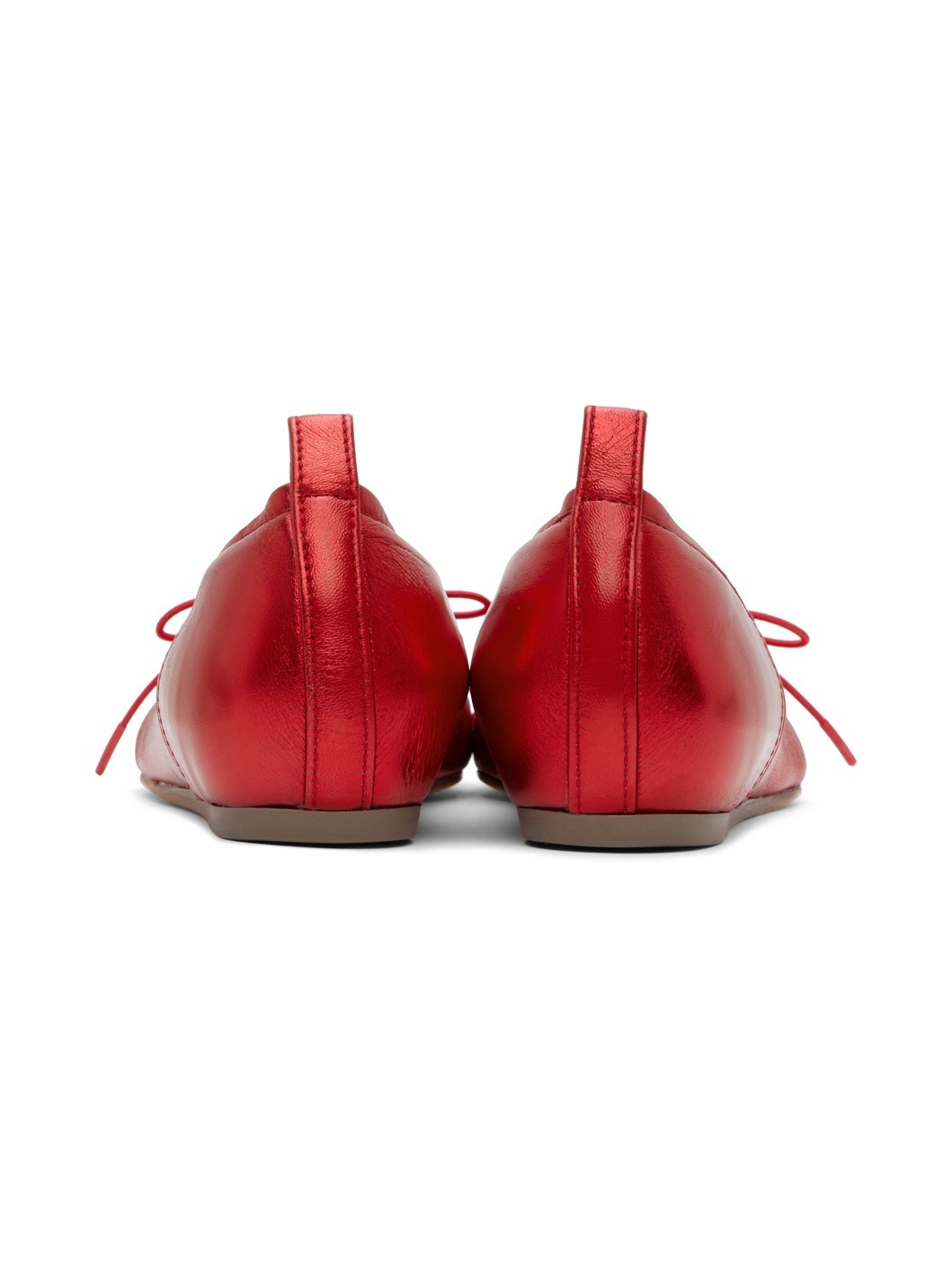 Red Classic Logo Band Ballerina Flats - 2